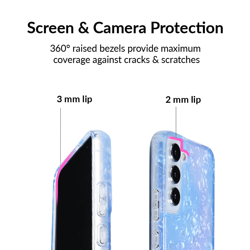 Blue Opal Quartz Samsung Phone Case - Protective & Stylish Cover for Galaxy S21/S22/S23 - Perfect for Everyday Use & Gifting