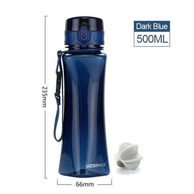 UZSPACE 350ml & 500ml Tritan Plastic Water Bottle - BPA Free Leak Proof Sports Water Bottle for Gym, Hiking, Camping & Travel - Portable Drinkware for Water, Tea, Juice & Cold Beverages