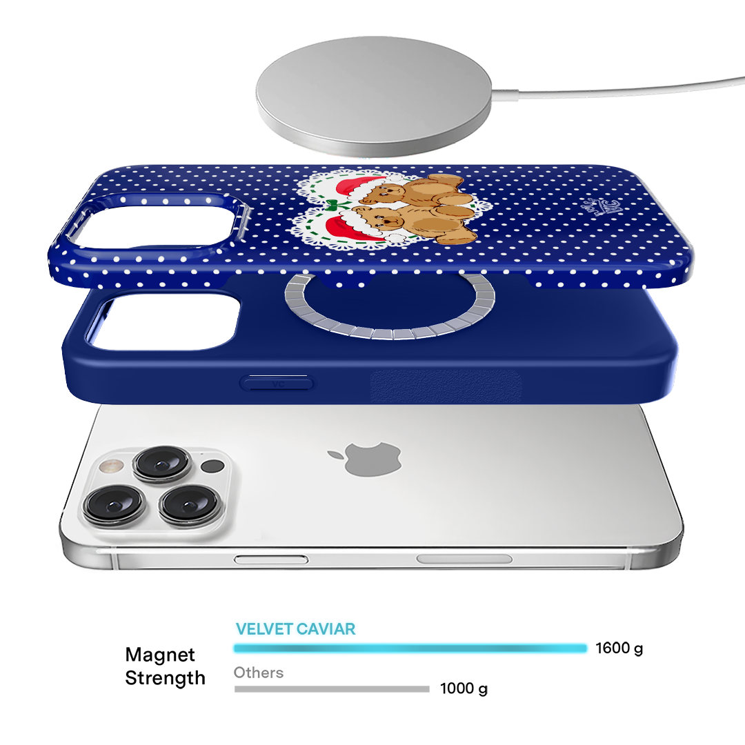 Winter Teddy Bear iPhone Case - Cute & Protective Phone Cover for iPhone 13/14/15 Pro Max - Perfect Gift for Christmas, Valentine's Day & Everyday Use