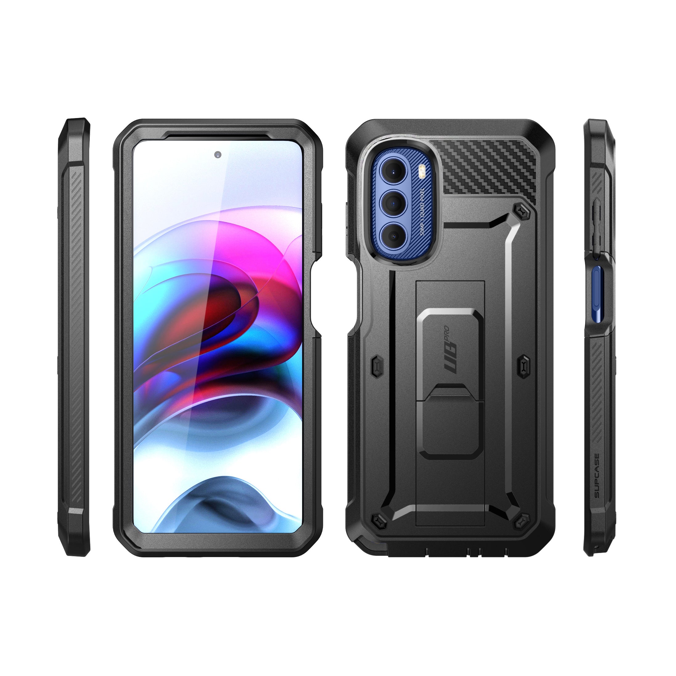 Moto G Stylus (2022) Shockproof Case - Unicorn Beetle PRO Heavy Duty Protective Cover with Kickstand, Black | Perfect for Outdoor Activities, Work & Travel