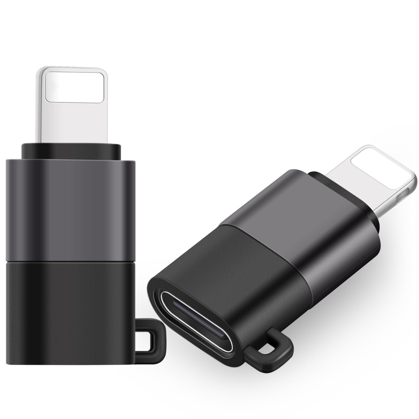 2-Pack USB C to Lightning Adapter - Female USB C to Male Lightning Connector for Fast Charging & Data Sync - Compatible with iPhone, iPad, AirPods - Perfect for Travel, Office & Home Charging Stations