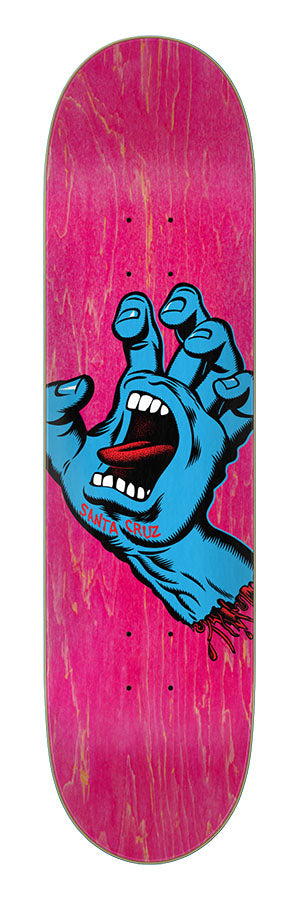 Santa Cruz Screaming Hand Skateboard Deck - Pink | Classic Skateboard for Street & Park Riding | Perfect for Skaters & Collectors