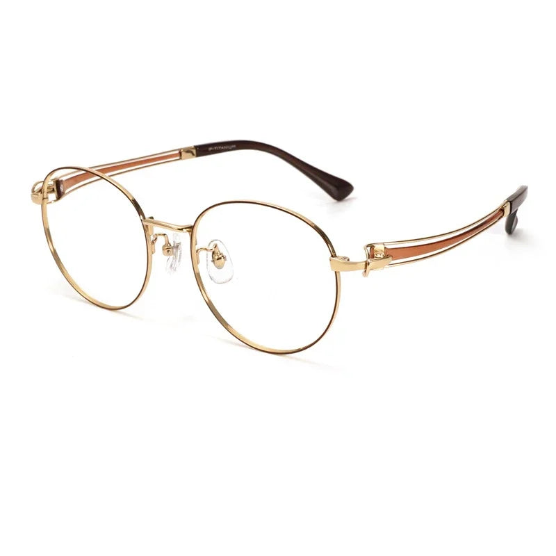 Stylish Aror Unisex Full Rim Oval Round Titanium Eyeglasses Frame 95235 - Lightweight & Durable for Work, Reading & Everyday Wear