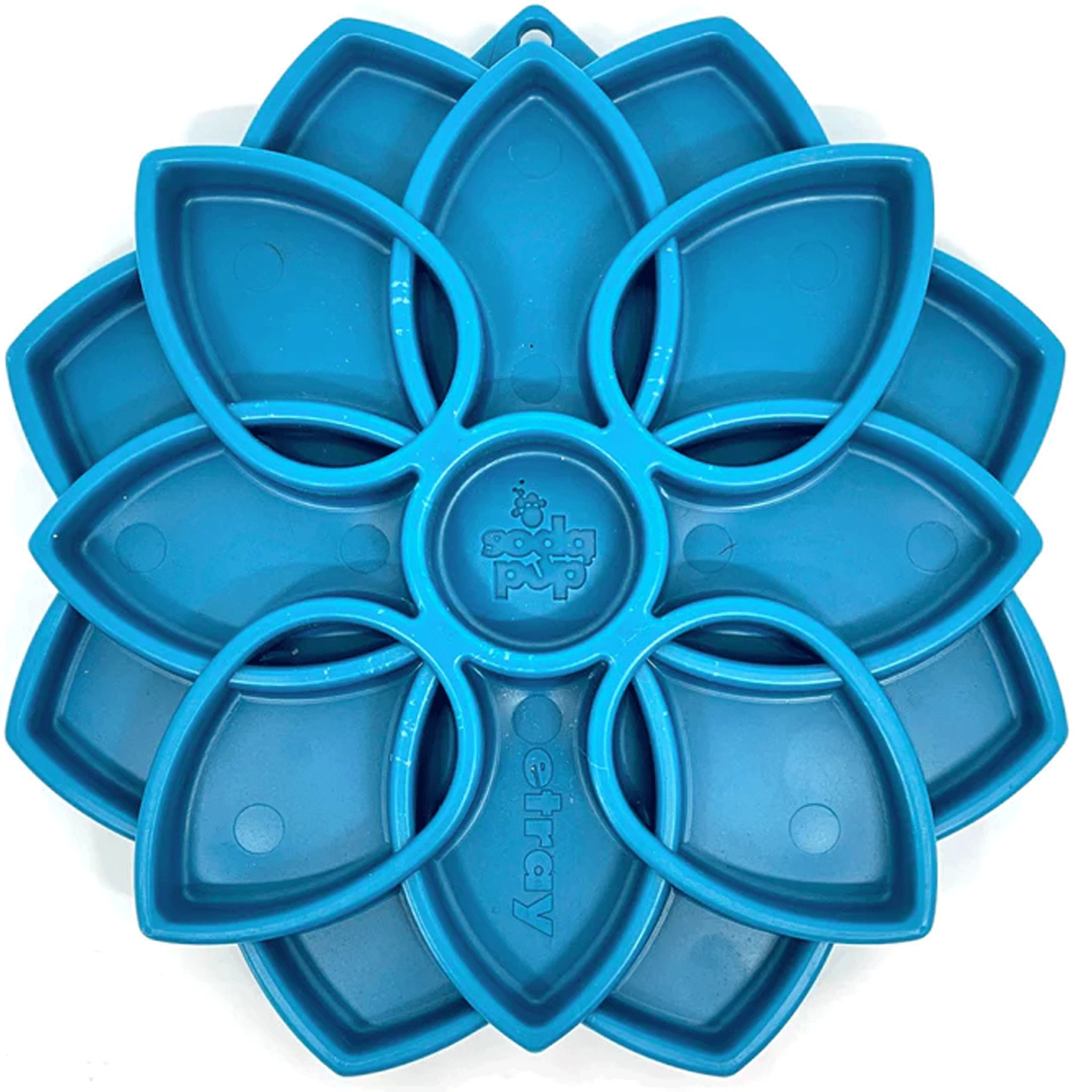 SodaPup Blue Mandala Licking Mat for Dogs - Slow Feeder & Anxiety Relief Dog Toy - Perfect for Grooming, Bath Time, and Mealtime Enrichment