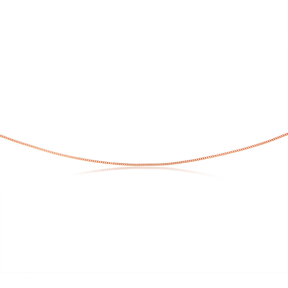 9ct Rose Gold Solid 31 Gauge Curb Chain 51cm - Elegant Jewelry for Women, Perfect for Layering, Gift Giving & Everyday Wear