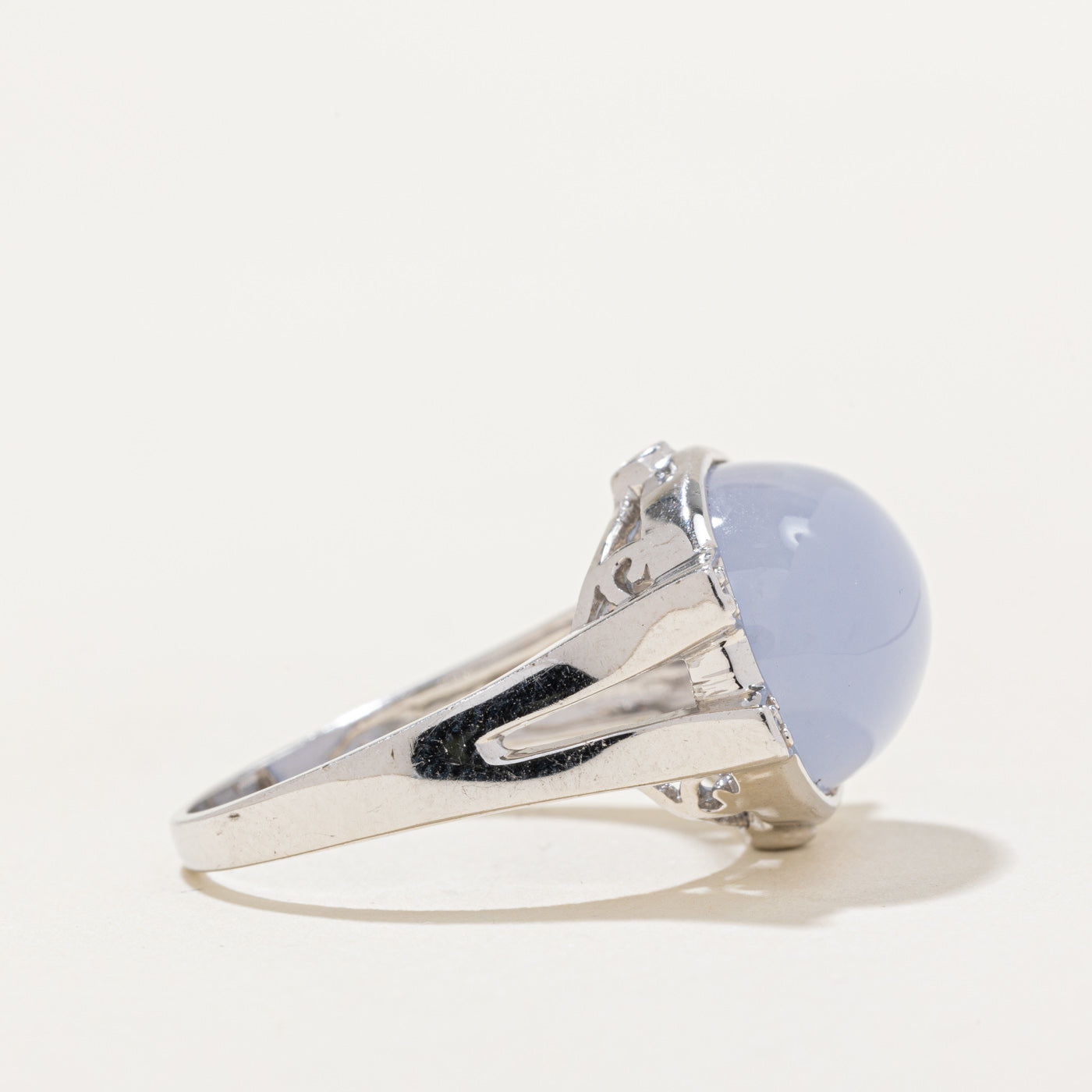Lavender Jadeite and Diamond Ring - 11.00 Carat Natural Stone with 0.02ctw Diamonds - Size 7.5 - Elegant Jewelry for Weddings, Anniversaries & Special Occasions
