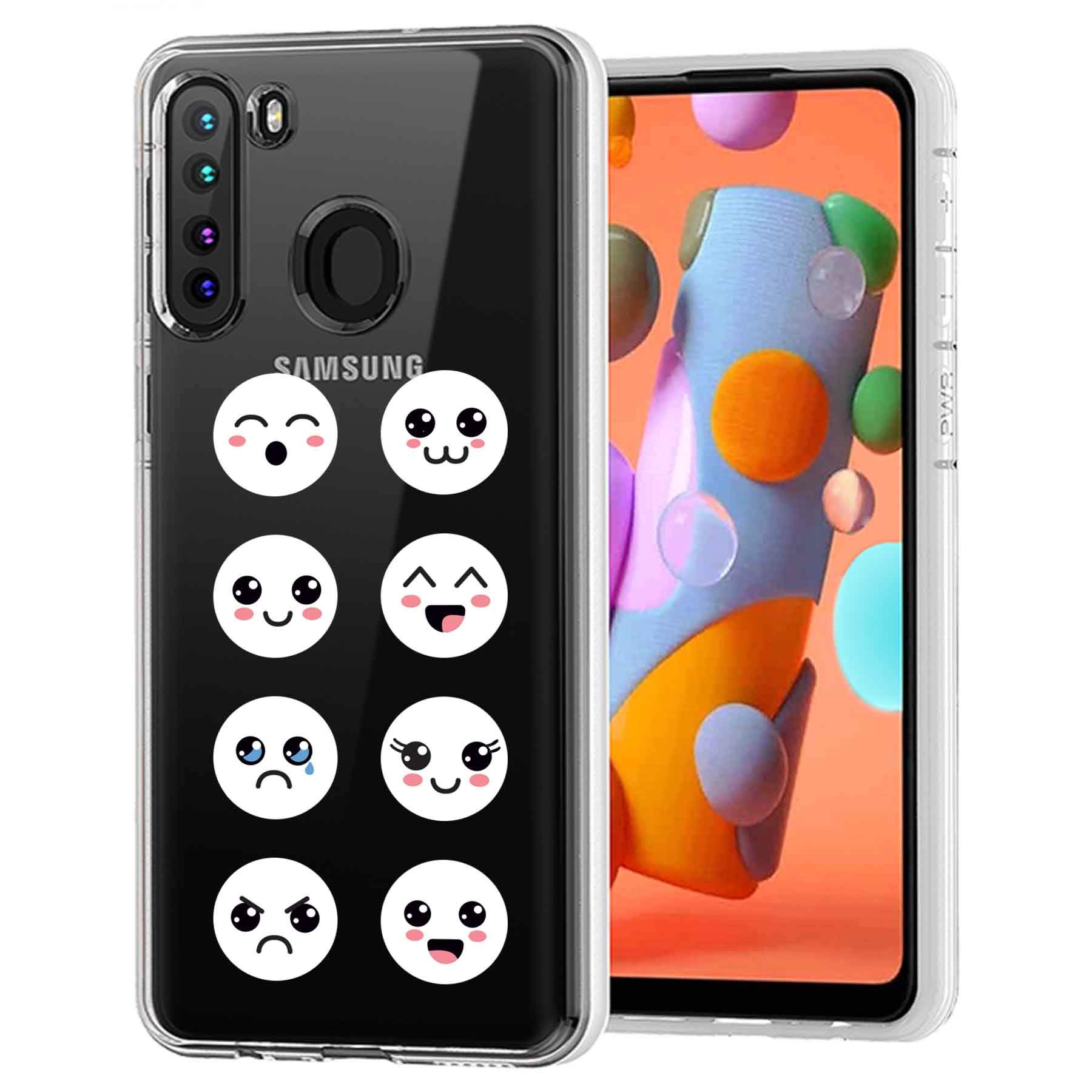 **Clear TPU Phone Case for Samsung Galaxy A21 SM-A215U - Cute Bubbles Print, Lightweight, Ultra Flexible & Anti-Scratch - Soft Touch Protection - Designed in USA - Perfect for Everyday Use & Gift Giving**