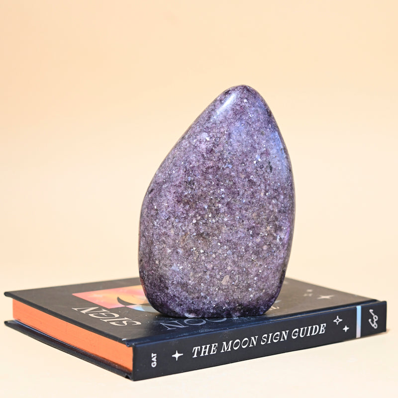 Natural Lepidolite Freeform Stone - Healing Crystal for Stress Relief & Emotional Balance | Meditation, Reiki & Home Decor