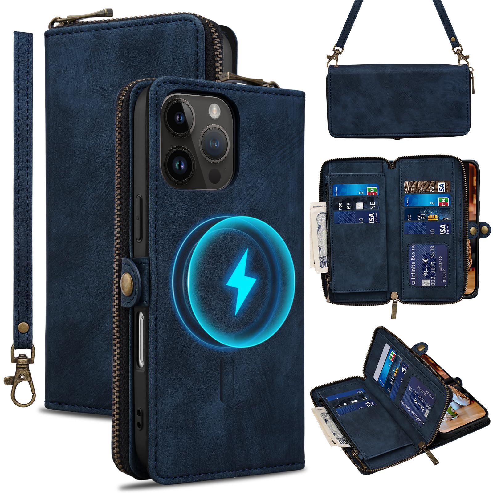 Premium RFID Blocking Wallet Case for iPhone 16 Pro Max (6.9