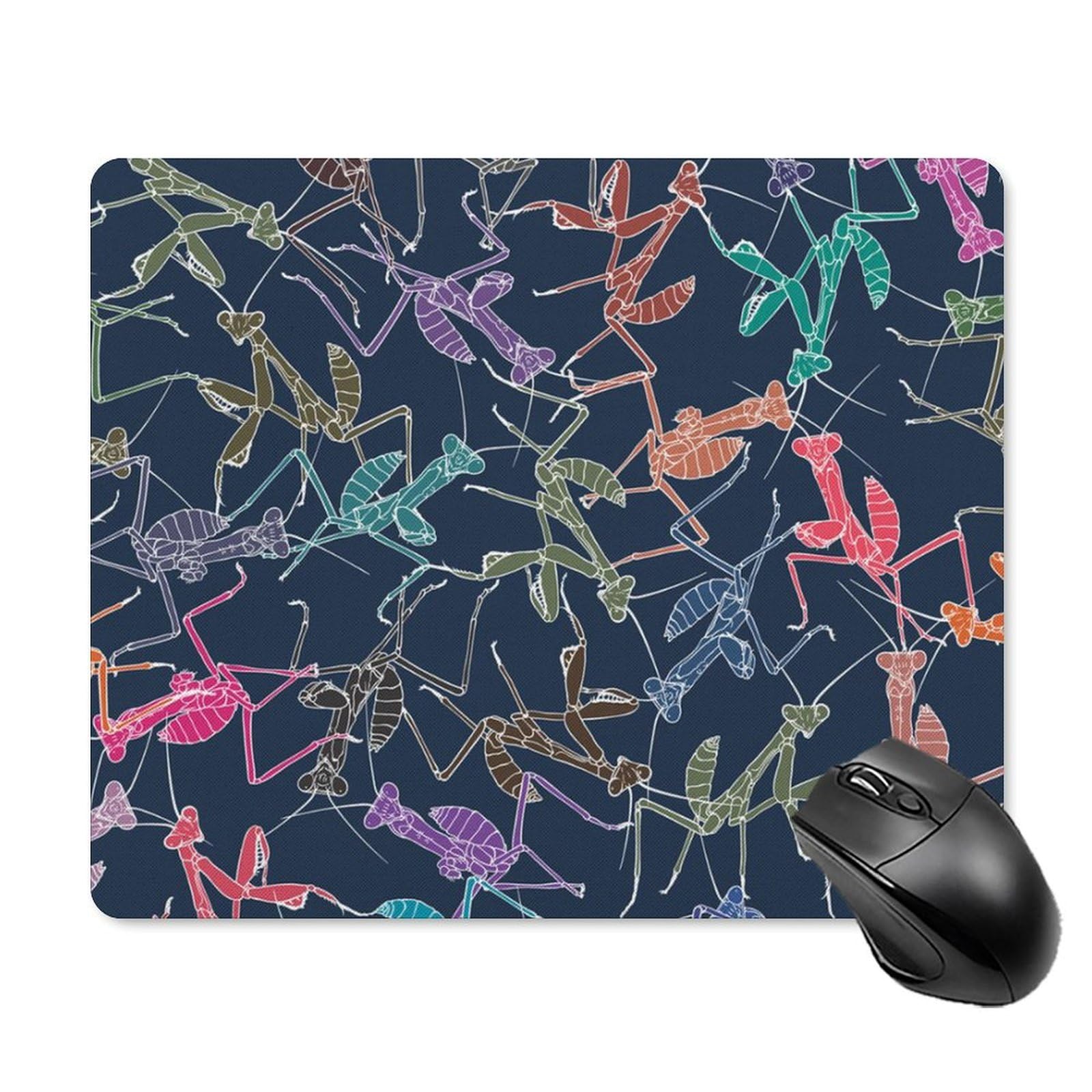 Durable Cartoon Mantis Insect Non-Slip Gaming Mouse Pad - Waterproof Office & Home Desk Mat (18x22cm) for PC, Laptop, Work & Gaming Setup