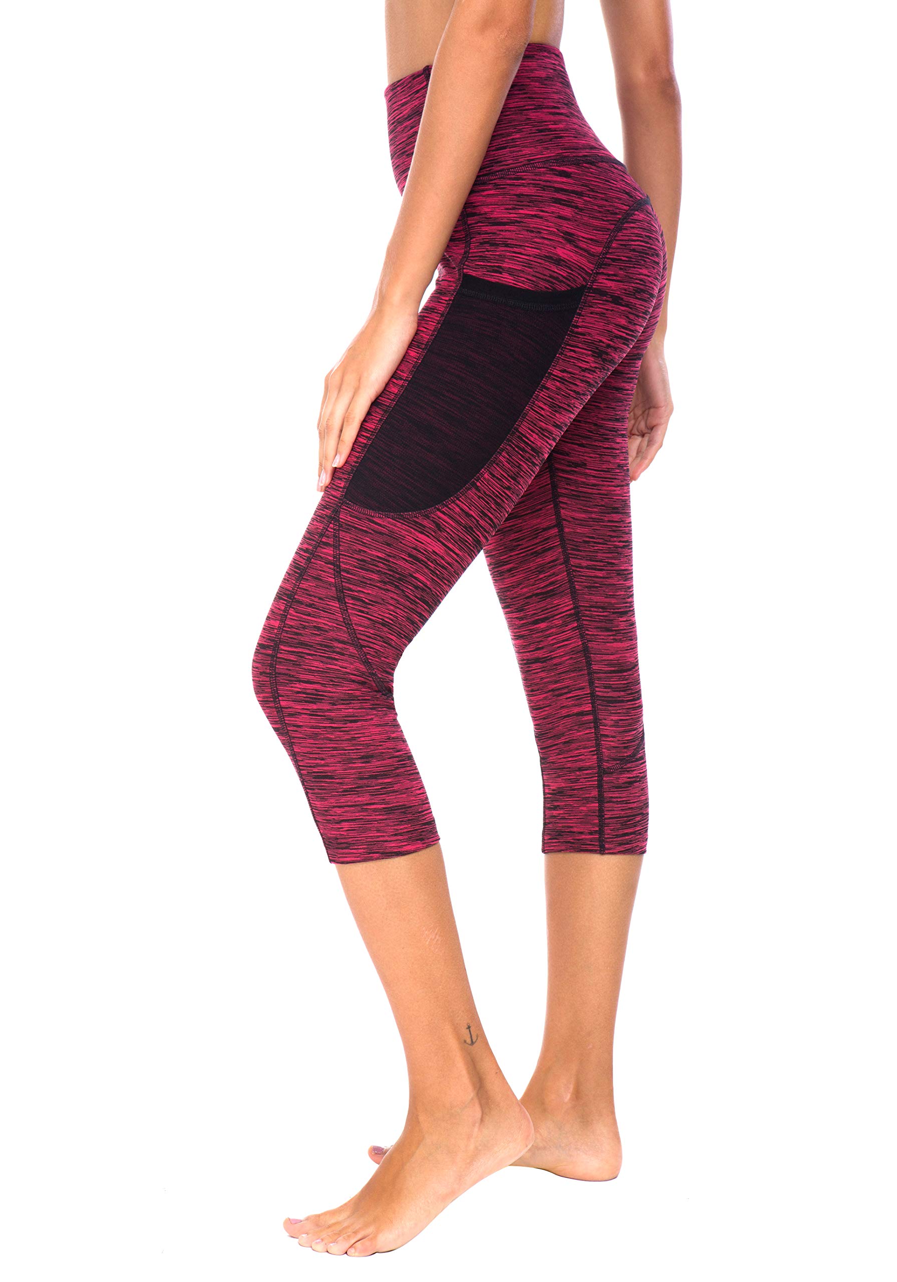 Zinmore Women's High Waist Yoga Pants - Tummy Control Workout Leggings for Gym, Running & Activewear | Stretchy Comfortable Fitness Capris for Yoga, Pilates & Lounge Wear
