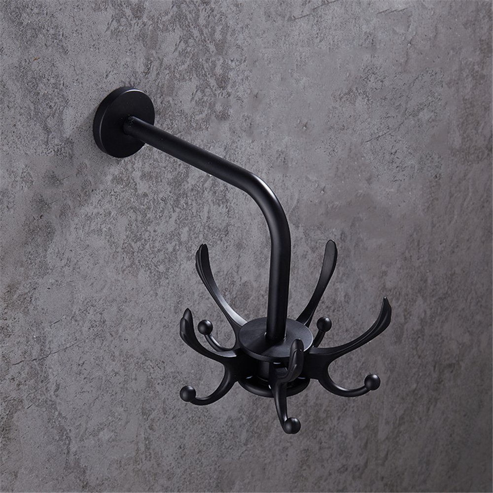 Black Metal Alloy Wall Hooks for Bathroom - Heavy Duty Coat Hooks, Towel Hooks & Clothes Hangers - Perfect for Bathroom Organization, DIY Home Decor and Space Saving Storage Solutions
