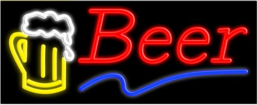 Vintage Beer Glass Neon Sign #10949 - Handcrafted in USA | Perfect for Bars, Pubs & Man Caves Decor