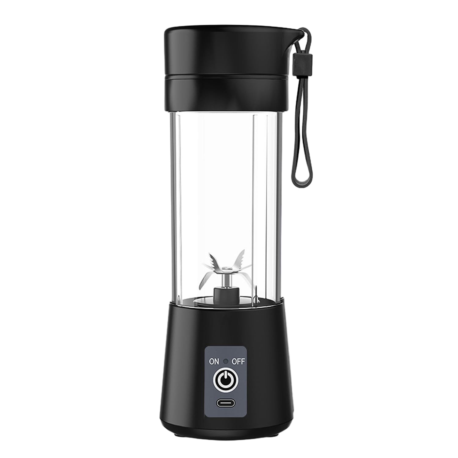 Portable USB Rechargeable Personal Blender with 6 3D Blades - 380ml Electric Fruit Juice Mixer for Smoothies, Shakes & Healthy Drinks - Perfect for Home, Office, Gym & Travel (Rose)