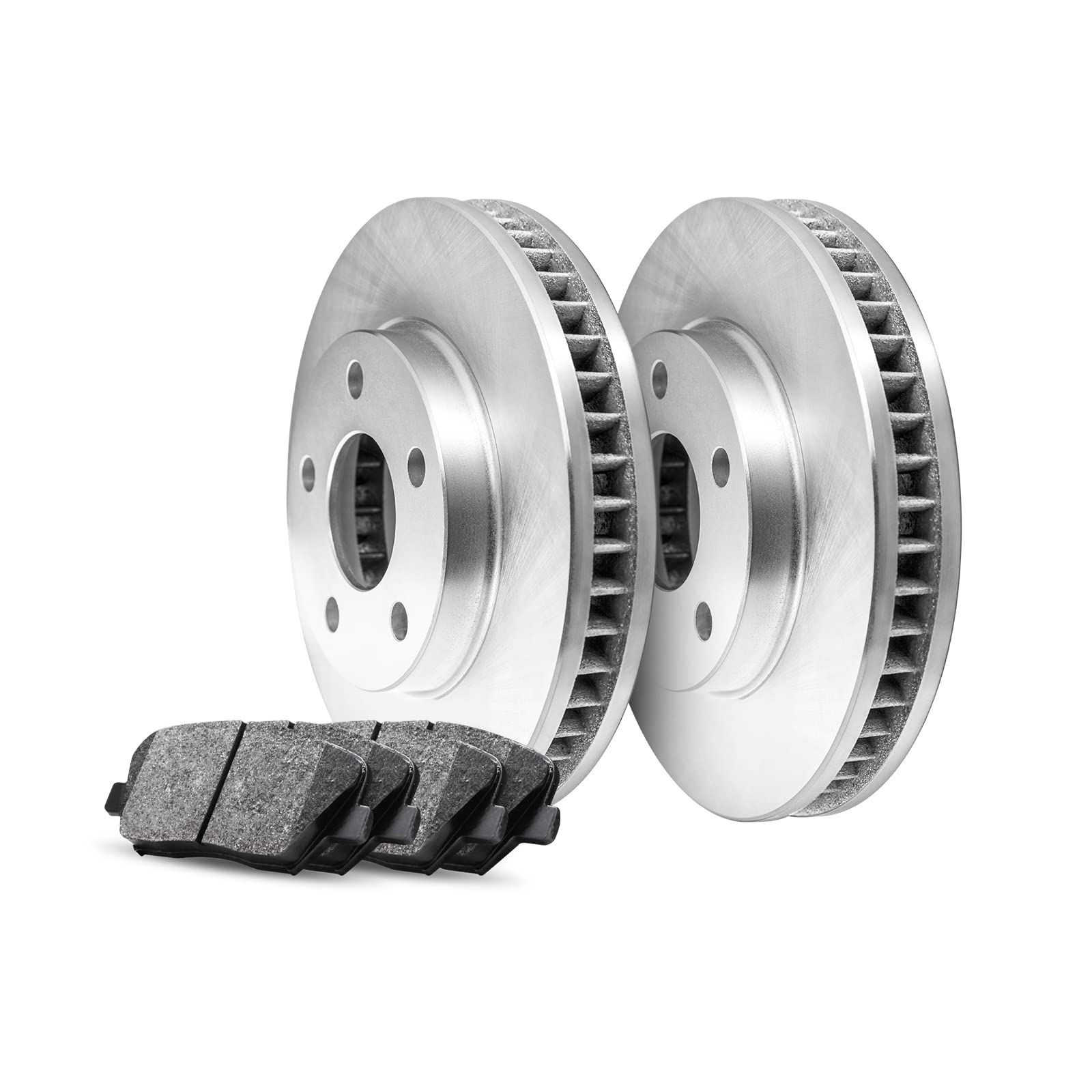 R1 Concepts Front Brake Pads and Rotors Kit - Semi Metallic Brake System for 2004 Dodge Ram 1500 | Durable Stopping Power for Highway Driving & Heavy Loads