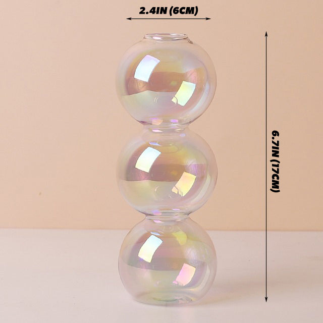 Iridescent Glass Candle Holder for Home Decor - Elegant Handmade Votive Candle Jar for Wedding, Party & Romantic Dinner Decorations