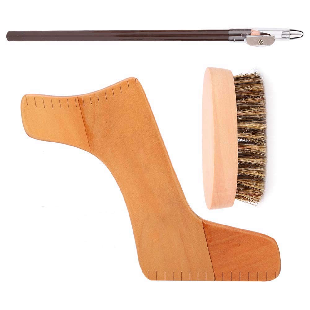 Premium Beard Grooming Kit for Men - Natural Wood Mustache Brush, Beard Comb & Styling Tools Set - Perfect Gift for Dad, Boyfriend, Husband - Ideal for Daily Grooming & Special Occasions