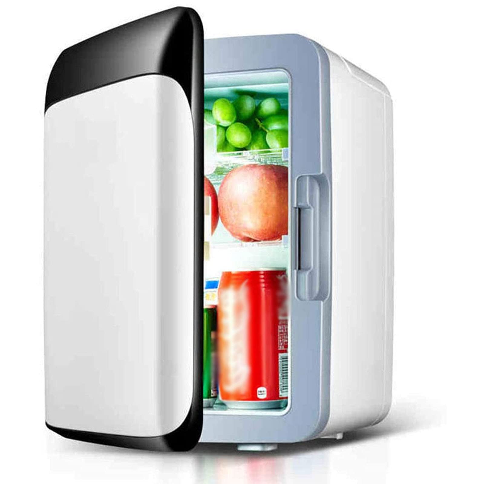 10L Compact Cooler Warmer Mini Fridge - Single Door Portable Freezer with AC/DC Power, Lightweight Beauty Fridge for Skincare, Makeup, Drinks - Perfect for Bedroom, Office, Car & Dorm Use