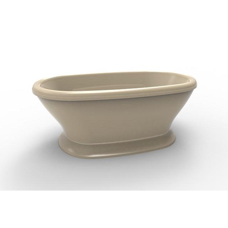 Lauren Freestanding Acrylic Air Tub - Designer Collection, Oval Bone Shape, 70 x 40 x 27 Inches - Perfect for Luxury Bathrooms & Spa Retreats