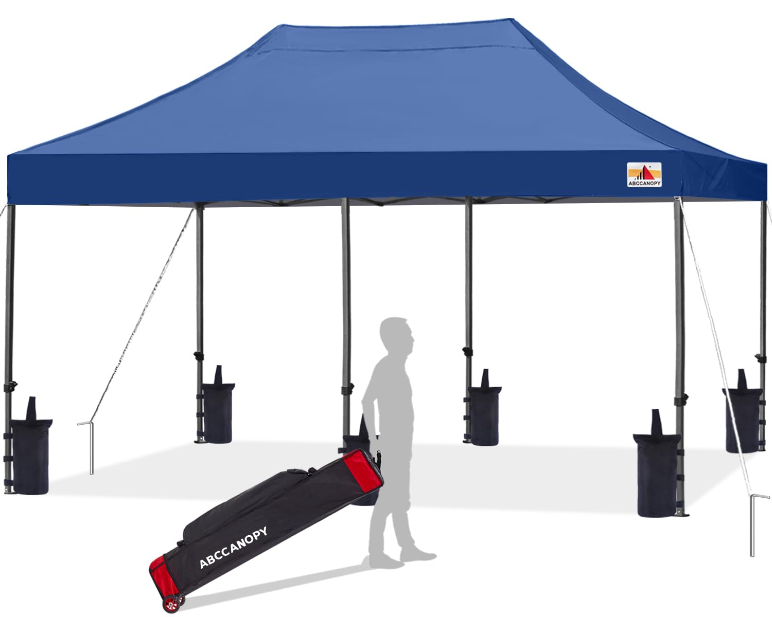 ABCCANOPY 10x20 Commercial-Series Pop Up Canopy Tent - Navy Blue Outdoor Shelter for Patio, Backyard, Camping & Events - Waterproof & UV Protection