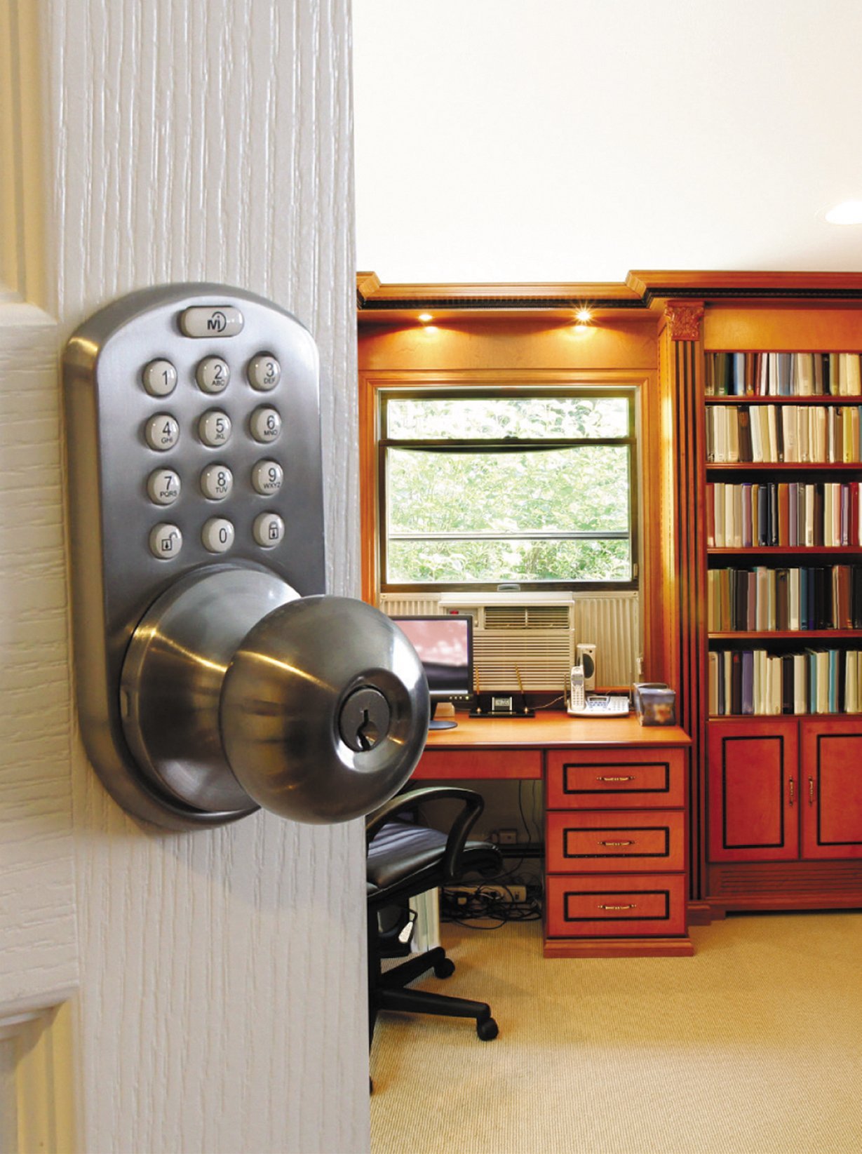 MiLocks DKK-02SN Smart Keyless Entry Door Lock - Electronic Touchpad Deadbolt for Home Security, Satin Nickel Finish | Perfect for Apartments, Offices & Smart Homes