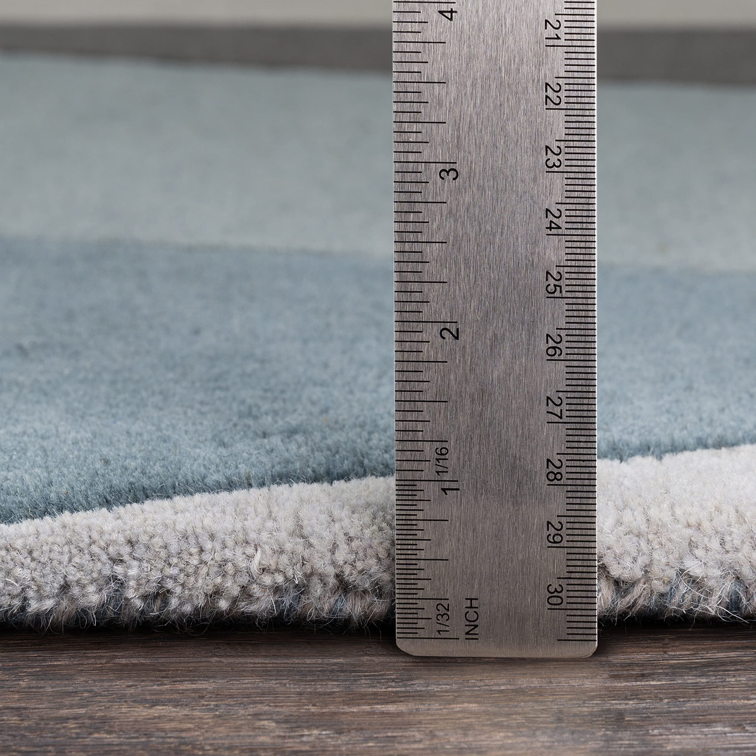 Mark&Day 8x11 Modern Teal Wool Area Rug - Soft Blue, Brown & Cream Carpet for Living Room, Bedroom, Kitchen | Durable & Stylish Home Decor for Cozy Spaces (8' x 11')