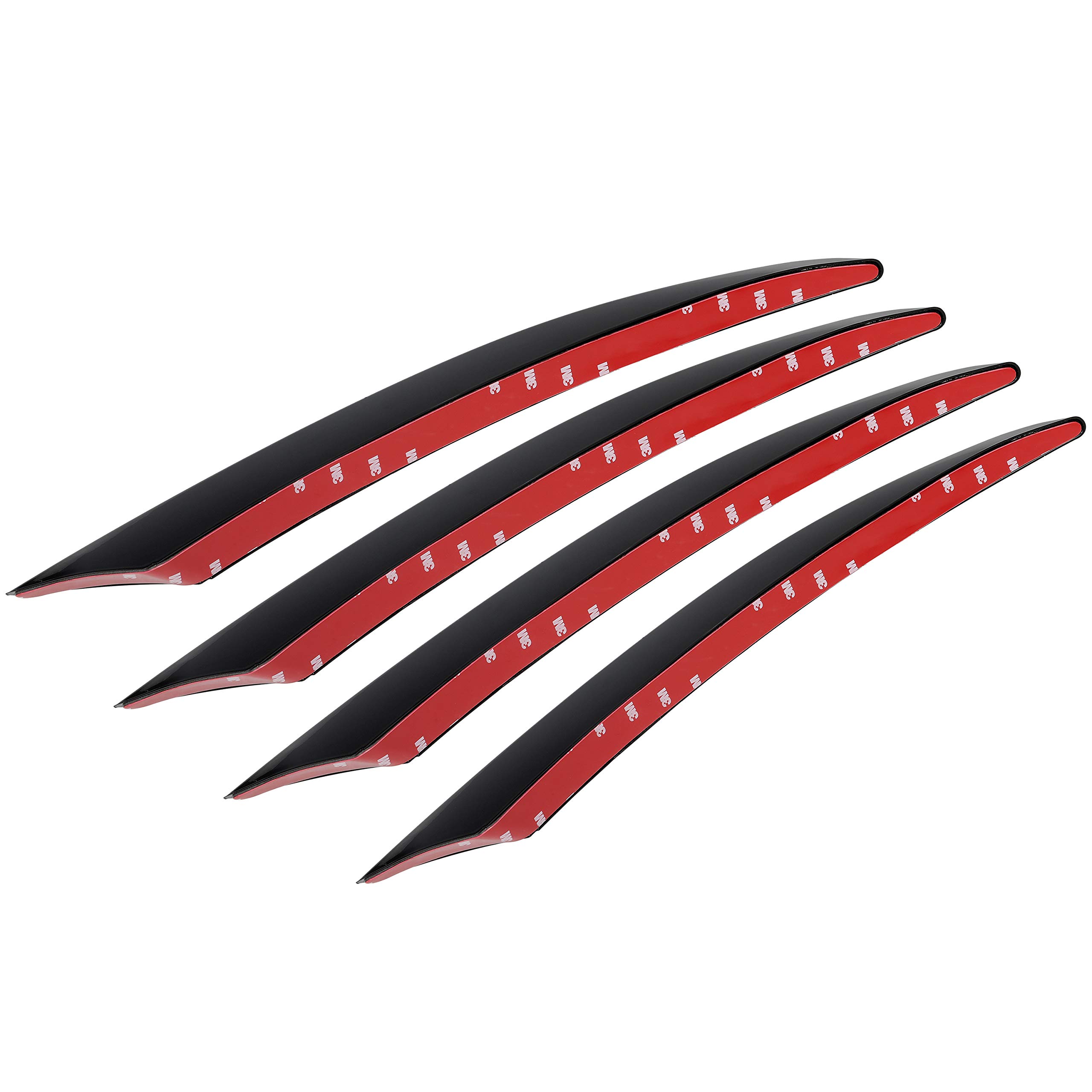 HECASA Black Fog Light Grill Air Vent Cover Trim Strips for 2014-2021 Mercedes-Benz C Class W205 C200L C180L - Front Bumper Plastic Decorative Grille Accessory (Perfect for Car Customization & Style Upgrade)