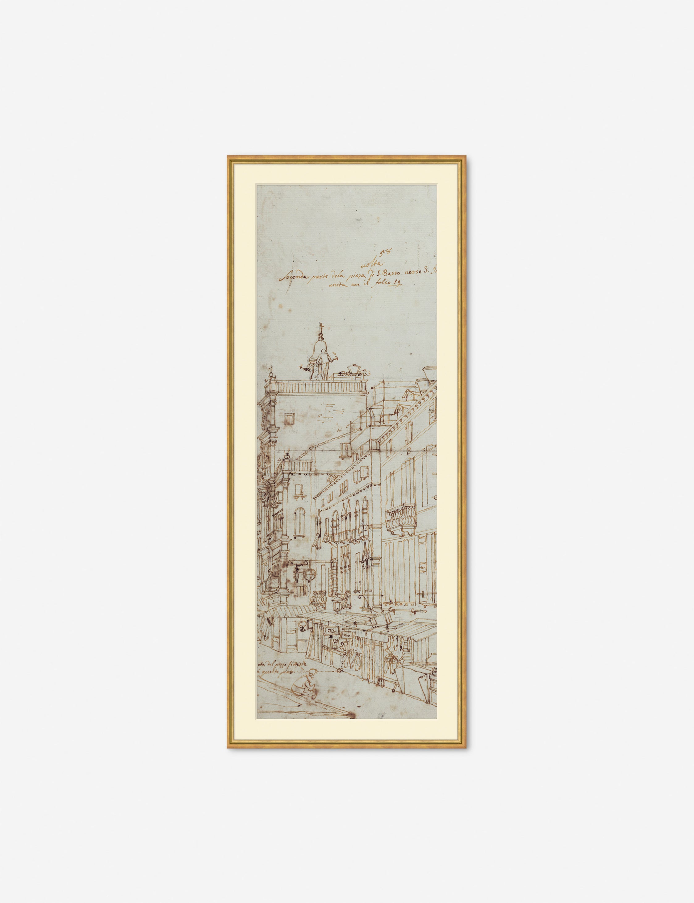 Canaletto Venice Landscape Drawing Prints - Set of 2 Fine Art Wall Decor for Living Room, Office & Gallery Display