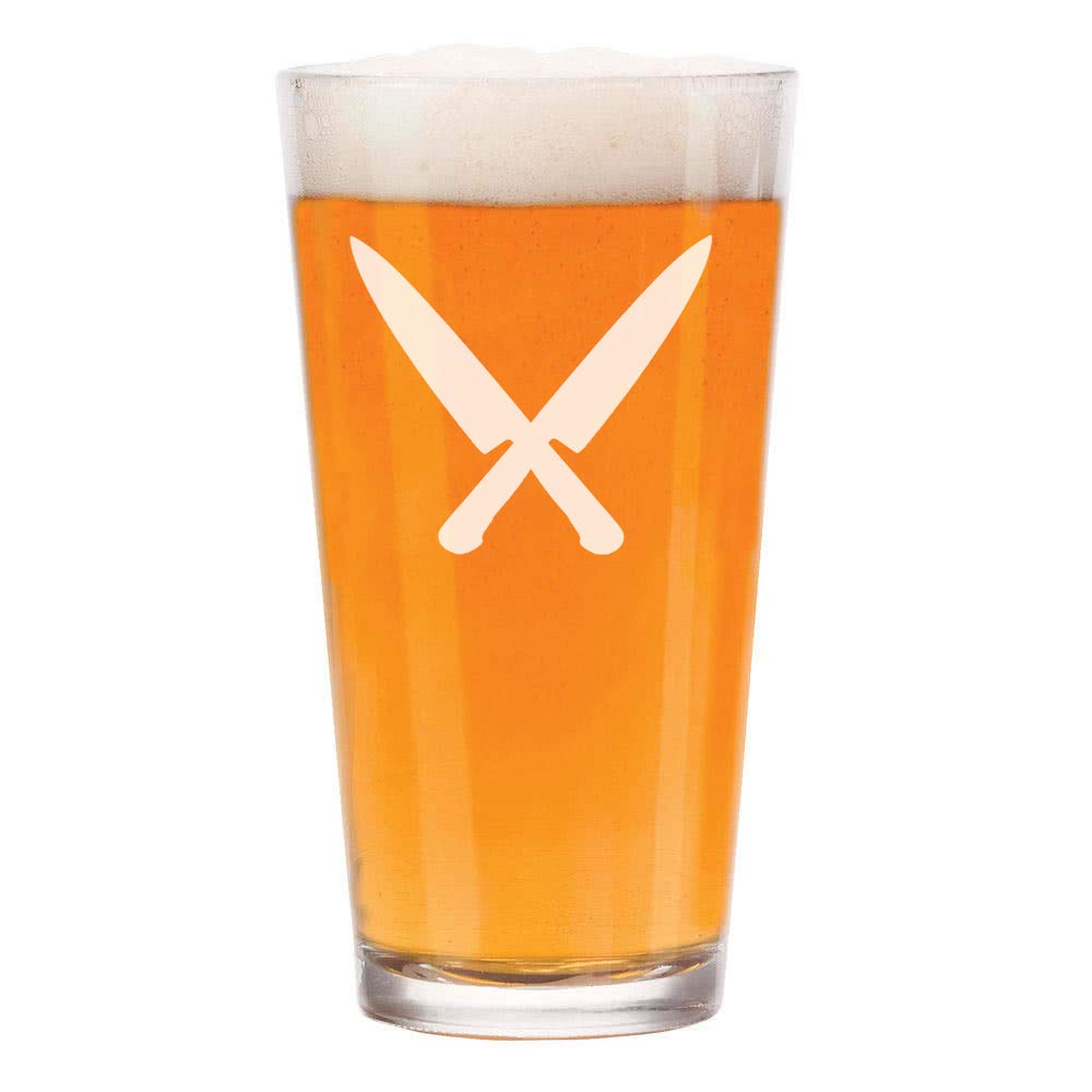 16 oz Beer Pint Glass Set - Durable Bar & Kitchen Drinking Glasses for Beer, Cocktails, Soda - Perfect for Home Bars, Restaurants & Parties
