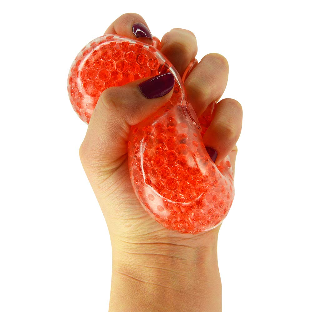 12 Pack Squishy Stress Balls - Sensory Fidget Toys for Anxiety Relief, ADHD & Autism - Fun Squeeze Bead Ball for Kids & Adults - Office, School, Travel & Home Use