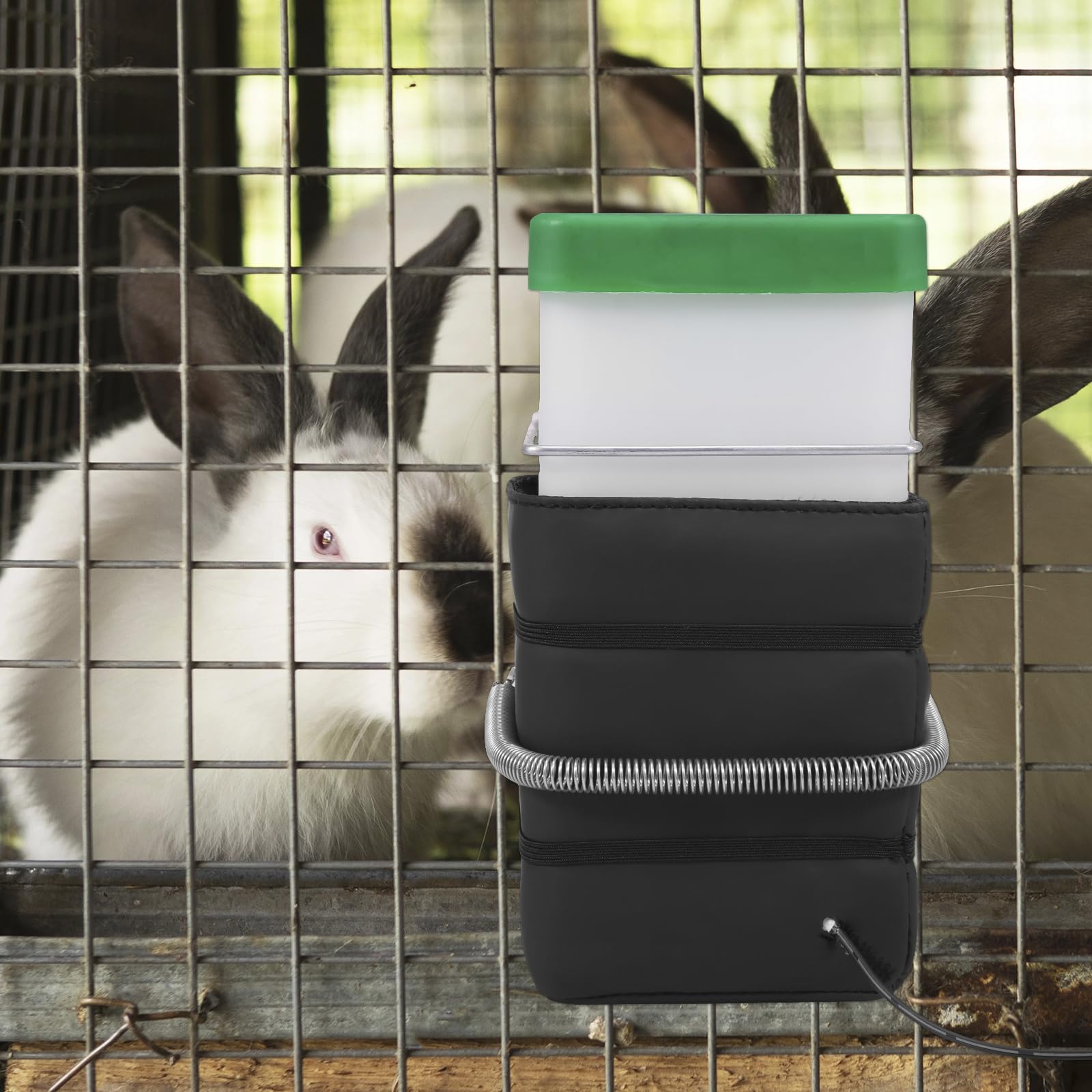 32oz No Drip Heated Rabbit Water Bottle - USB Powered Pet Drinker for Small Animals at Home