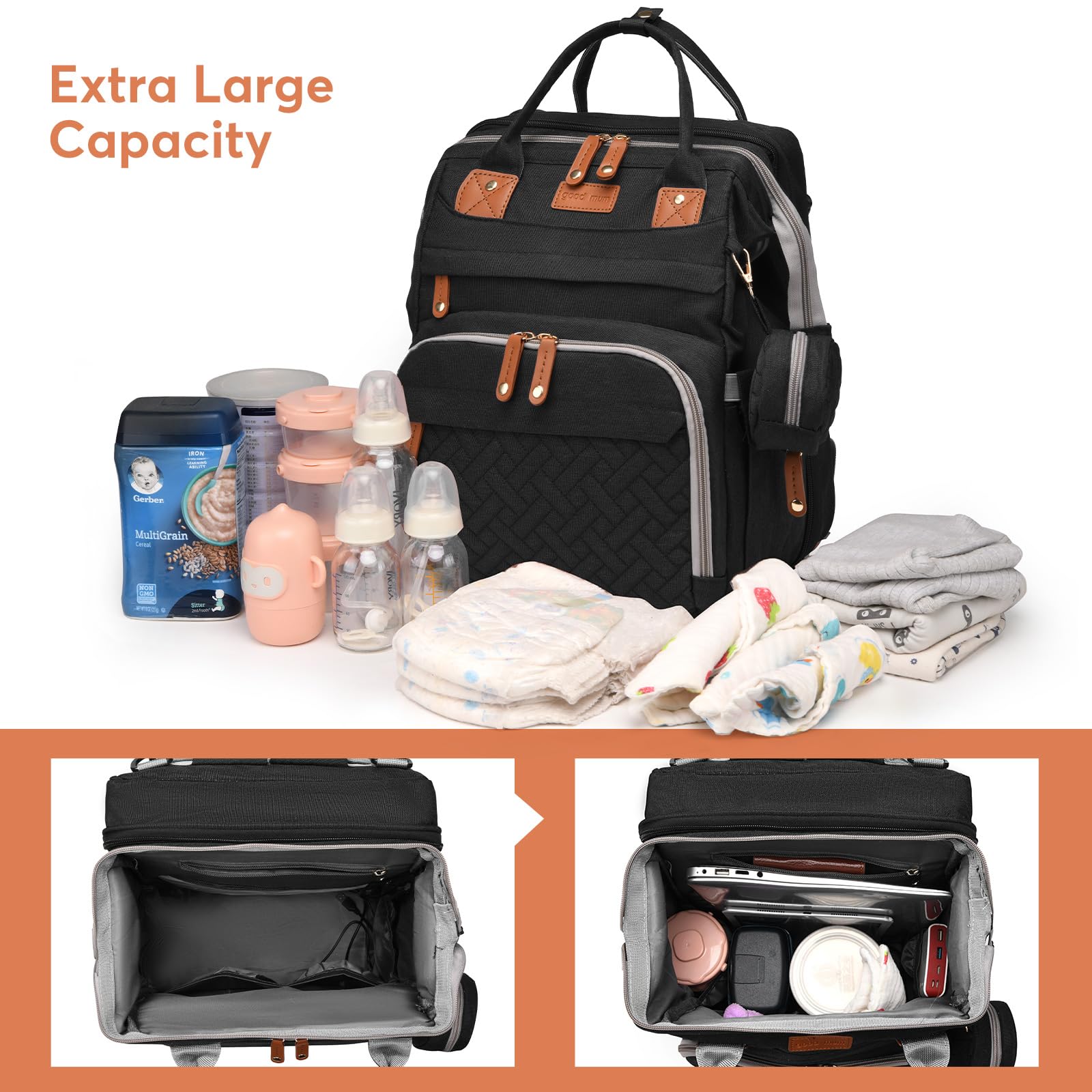**Waterproof Diaper Backpack with Changing Station & USB Charging Port – Large Multifunctional Travel Baby Bag for Boys & Girls – Perfect for Moms & Dads on the Go – Ideal for Air Travel, Daycare & Family Outings**