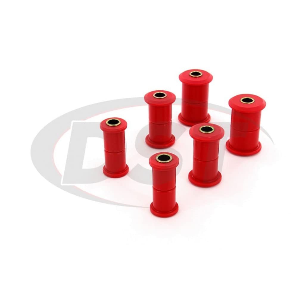 Energy Suspension Rear Spring Shackle Bushings Kit for 1985-1990 Ford Bronco II - Red Polyurethane (4.2134R) | Off-Road Performance Upgrade & Smooth Ride Enhancement