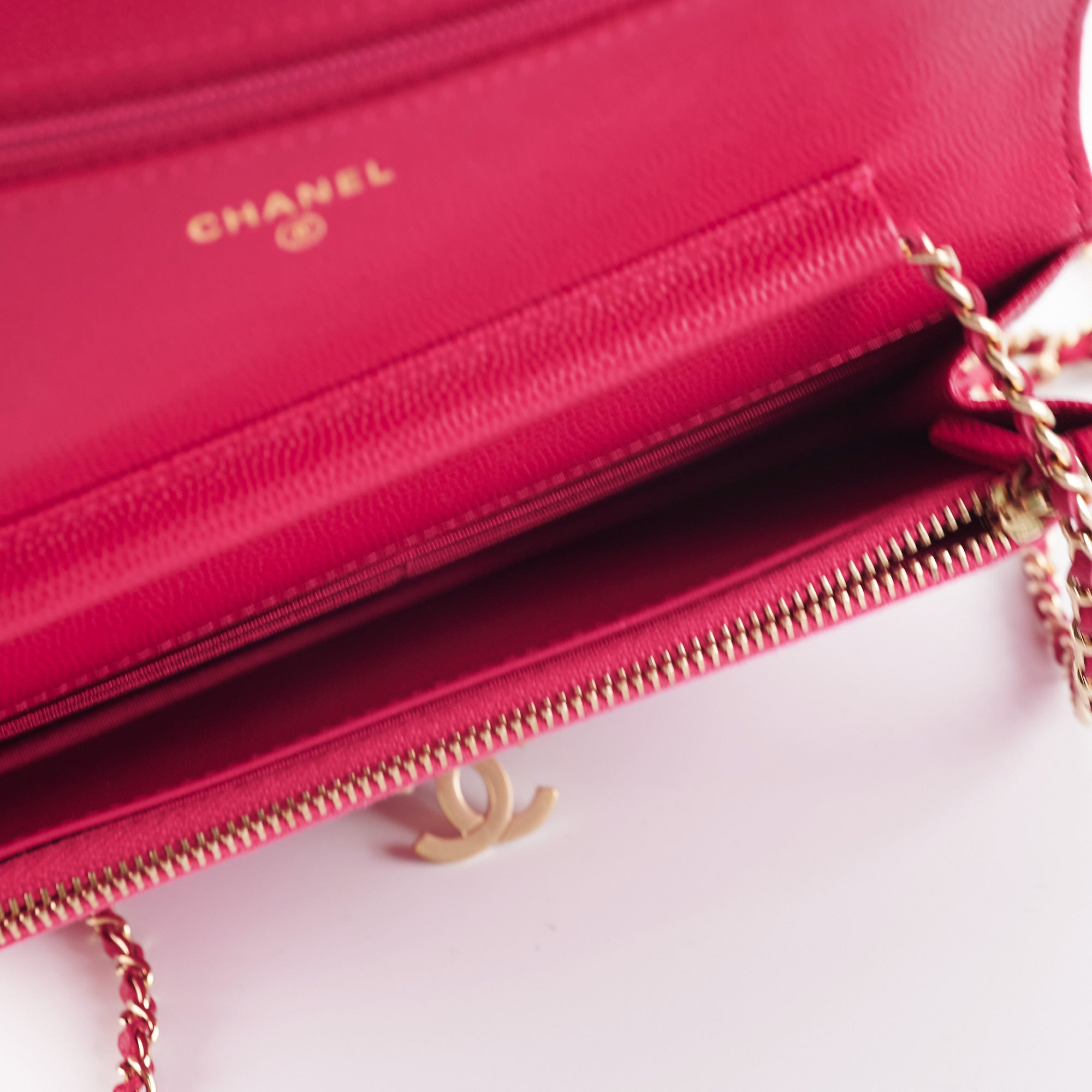 Chanel Caviar Leather Wallet on Chain WOC - Pink Crossbody Bag for Women | Perfect for Parties, Dates & Everyday Use
