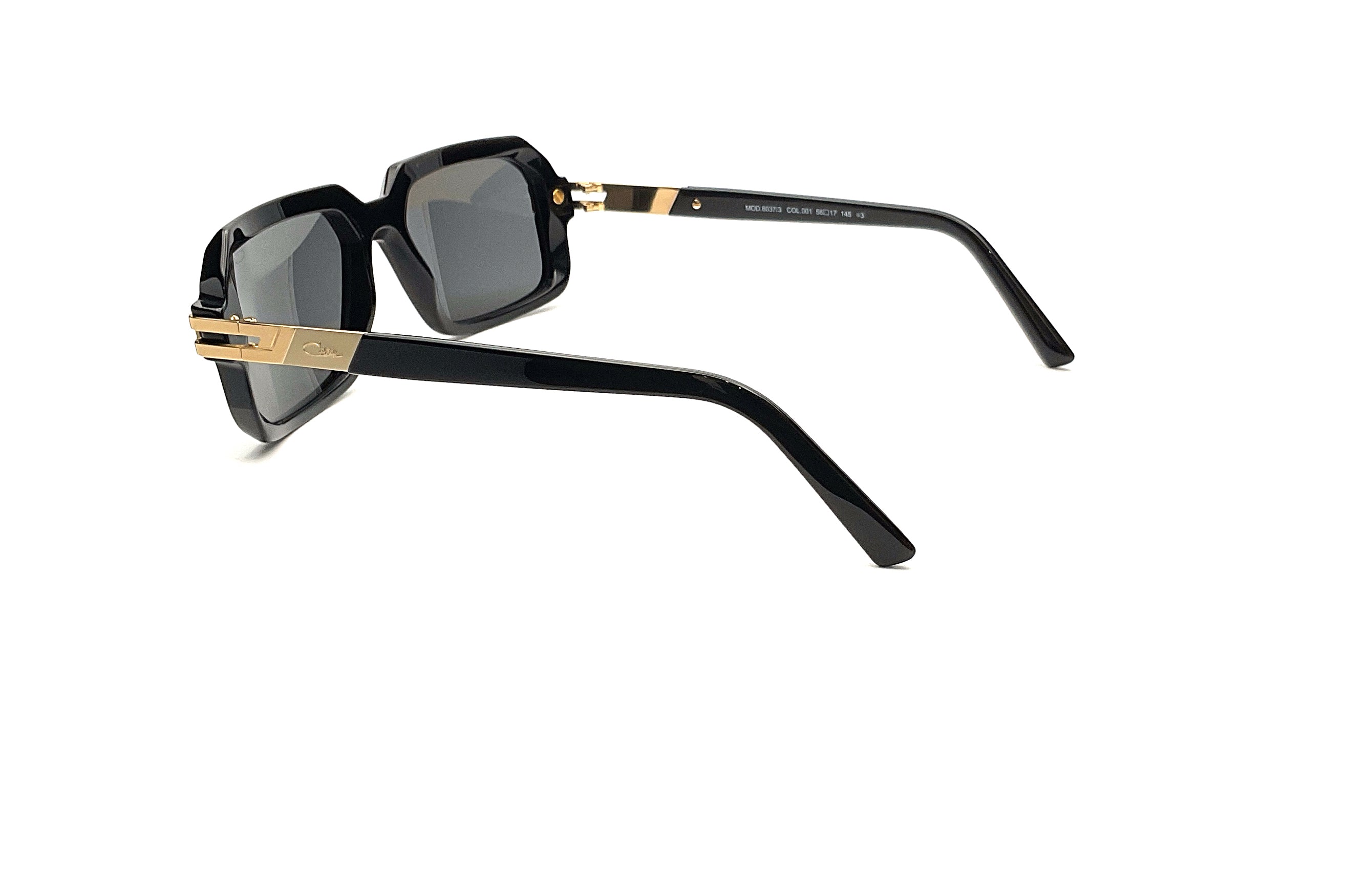 Cazal 6037/3 Sunglasses - Black/Gold Frame, UV Protection, Retro Style for Men & Women - Perfect for Outdoor Activities, Driving, and Fashion Accessories