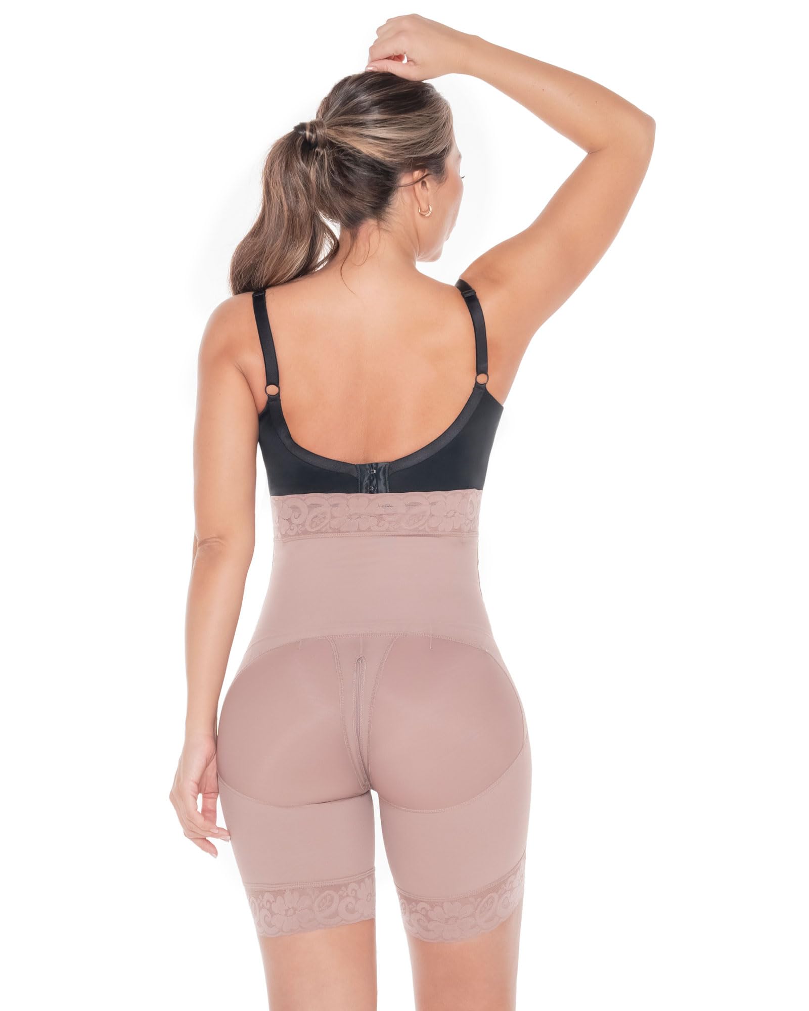 DELIE Fajas Colombianas 346 High Compression Shapewear Shorts - Butt Lifting BBL Shorts with Tummy Control for Waist Training & Body Shaping | Post-Surgery, Workout & Everyday Wear