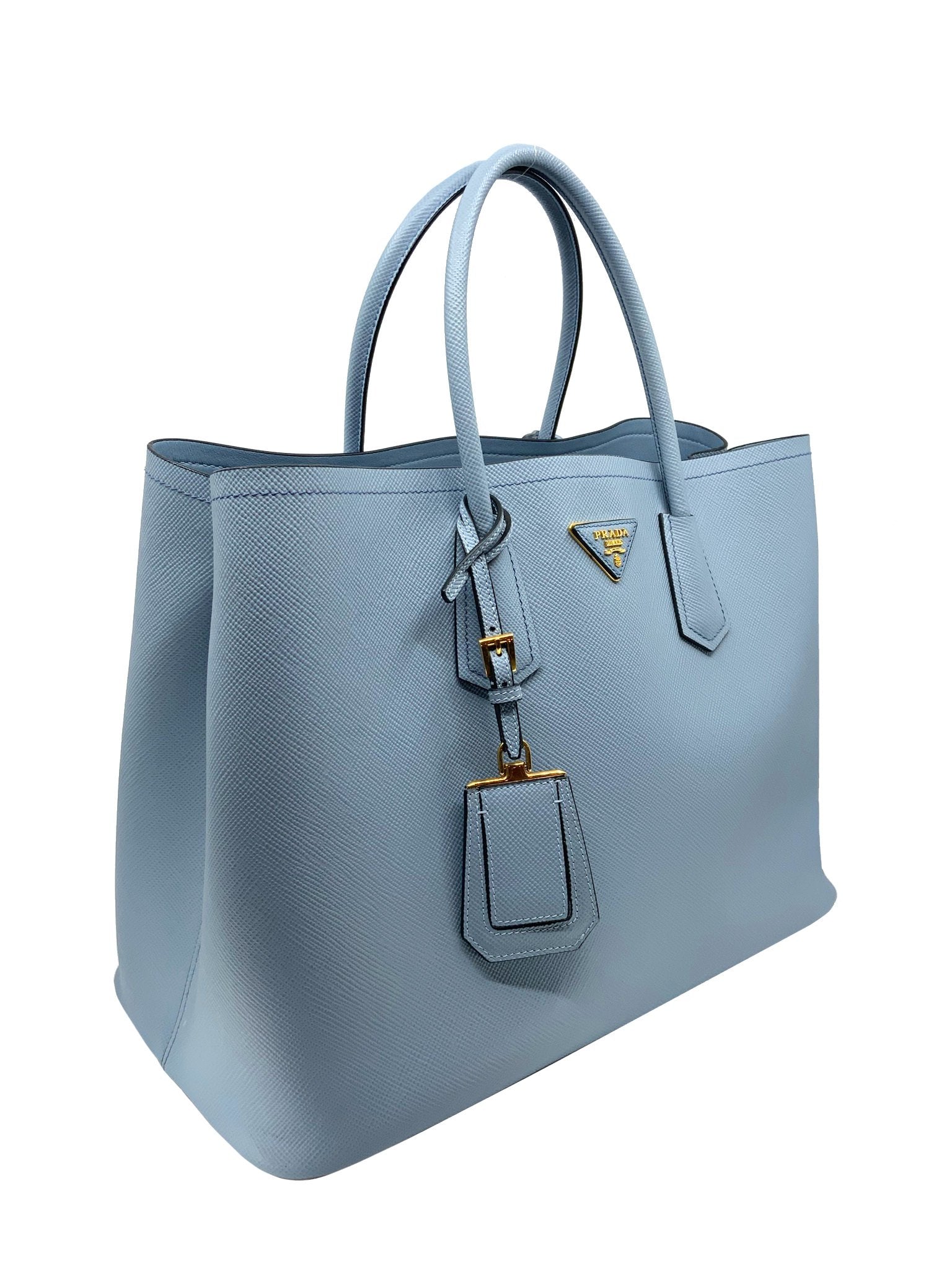 Prada Medium Saffiano Leather Double Zip Tote Bag - Luxury Designer Handbag for Women, Work & Travel | Office Essentials, Business Meetings & Weekend Getaways