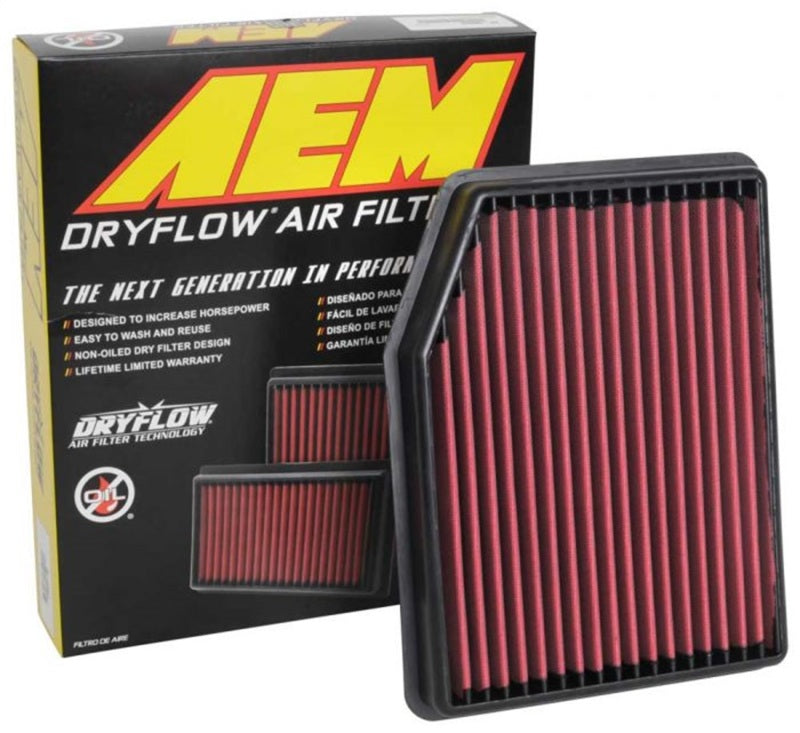 AEM 2019 Chevrolet Silverado 1500 V8 5.3L Fuel Injected DryFlow Air Filter - High Performance Replacement Air Filter for Off-Roading & Towing