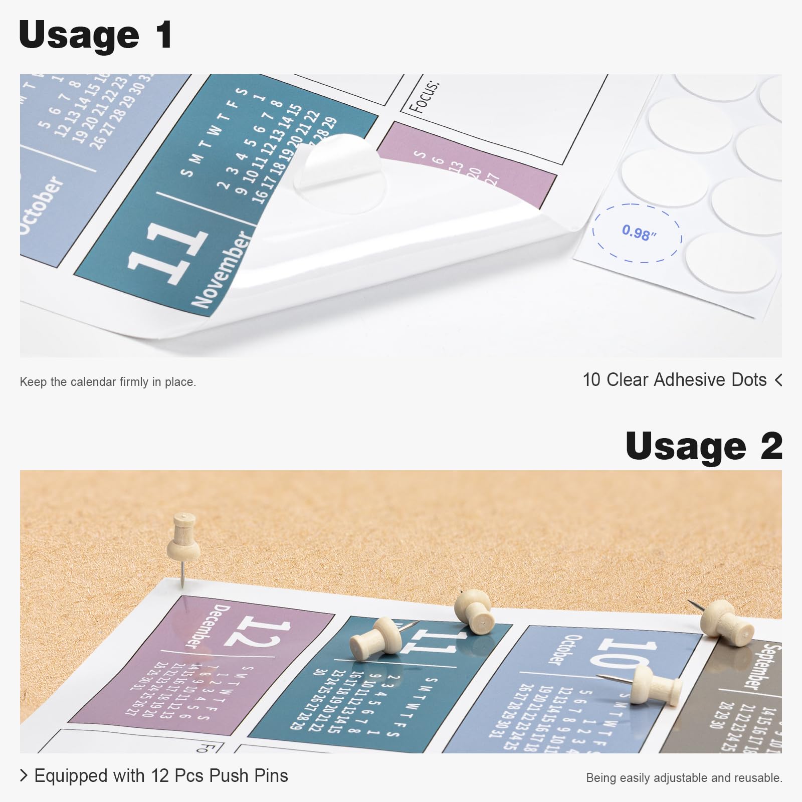Ospelelf 2025 Large Dry Erase Wall Calendar - 32'' x 48'' Laminated Family Planner (Jan-Dec 2025) - Morandi Design | Perfect for Home, Office & Classroom Organization