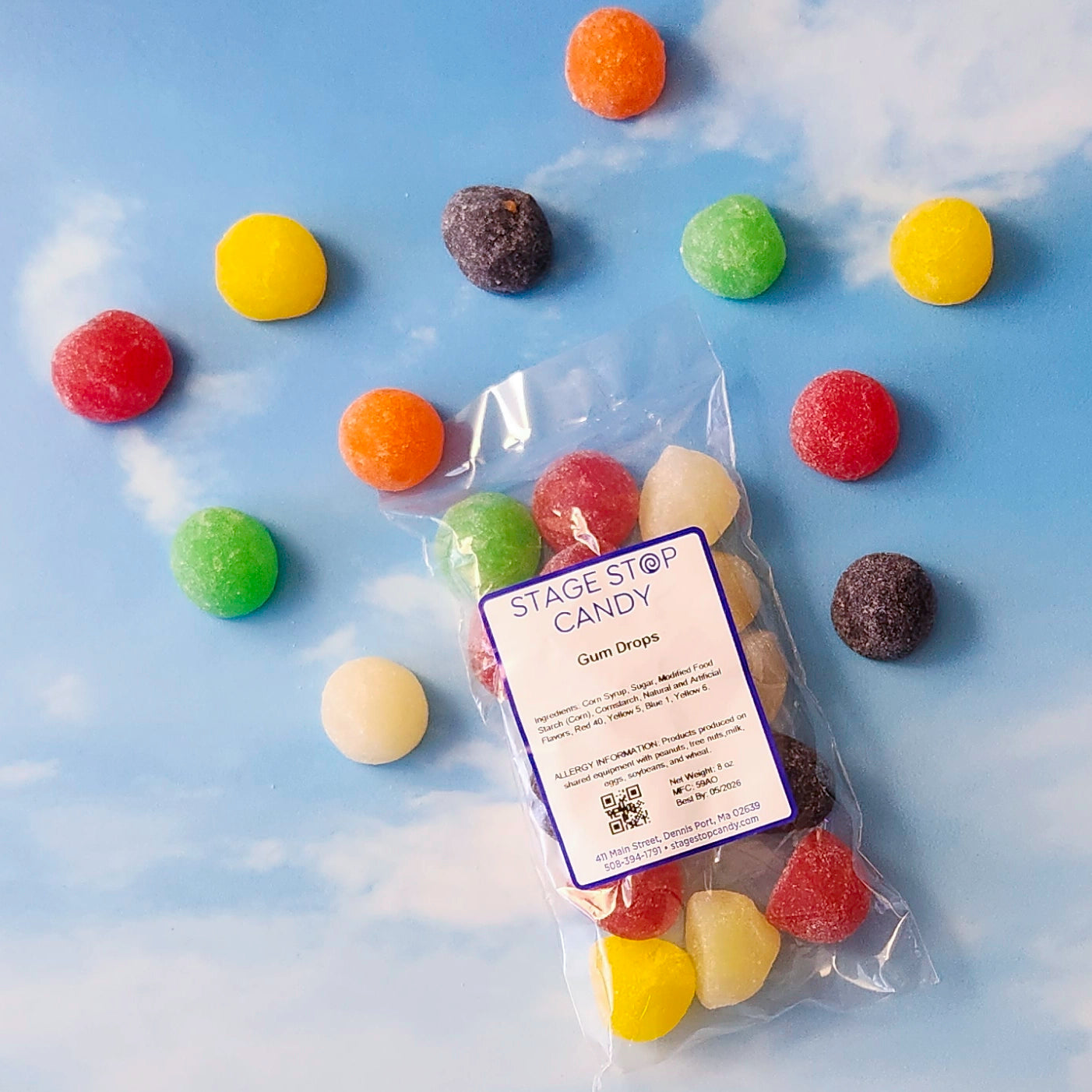 Sugar-Free Gum Drops - All-Natural, Vegan & Gluten-Free Candy for Kids & Adults - Perfect for Parties, Gifts & Snacking