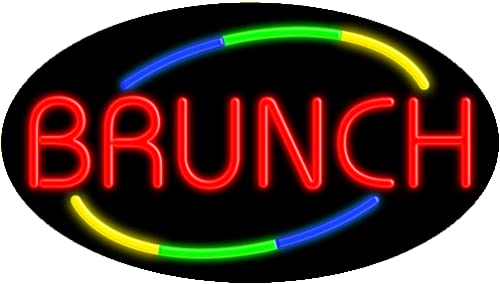 Vintage Brunch Glass Neon Sign #14500 – Handcrafted in USA | Perfect for Café, Diner & Home Bar Decor