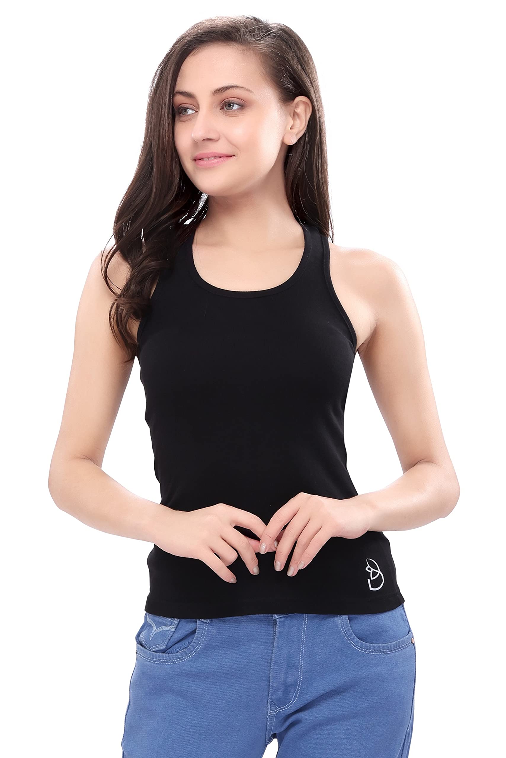 Style Dunes Women's Cotton Racerback Tank Top - Soft Breathable Summer Casual Wear for Gym, Yoga, Beach & Everyday Outfits