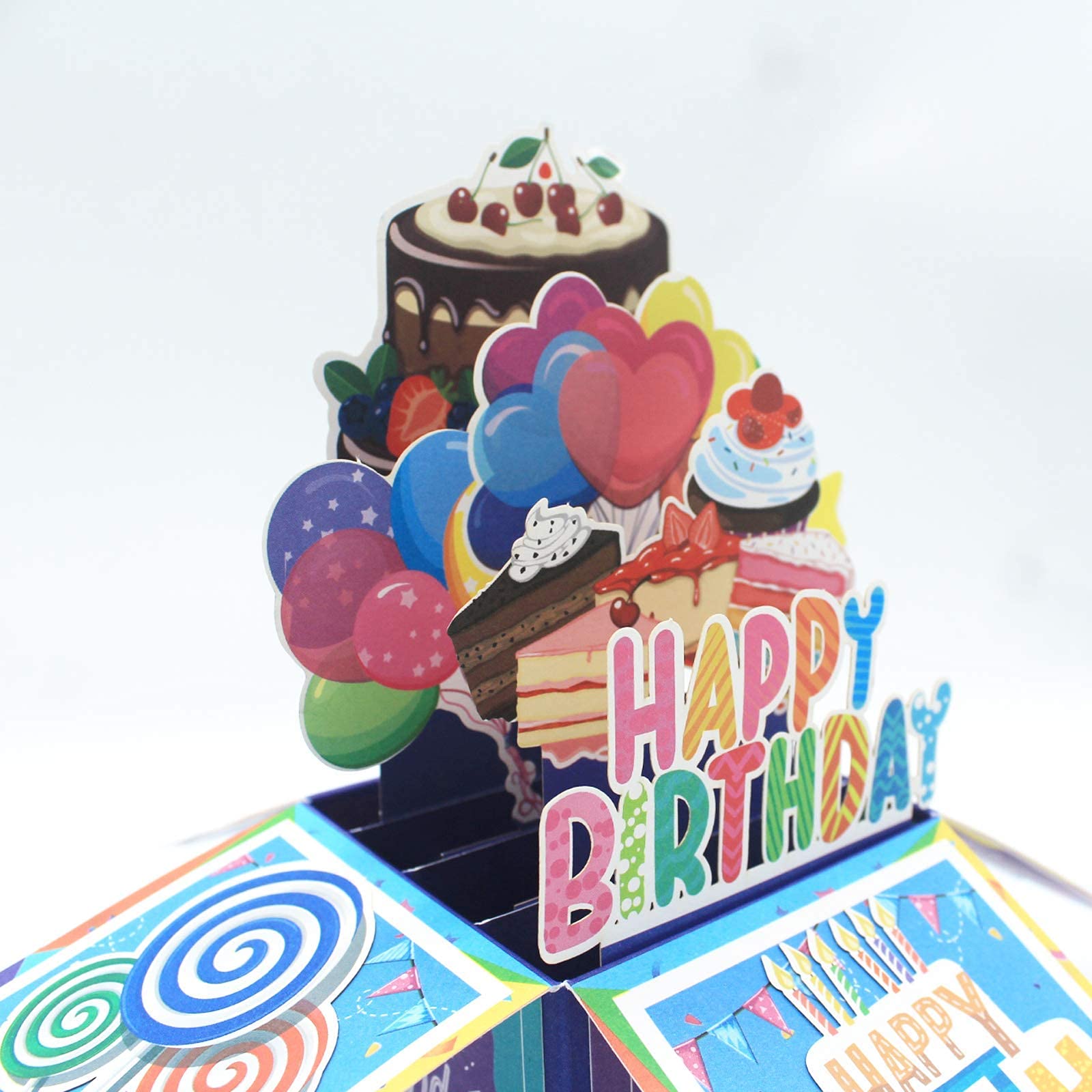 3D Handmade Birthday Pop Up Card - Happy Birthday Greeting Card with Cake Design | Perfect for Birthday Wishes, Anniversaries & Special Occasions