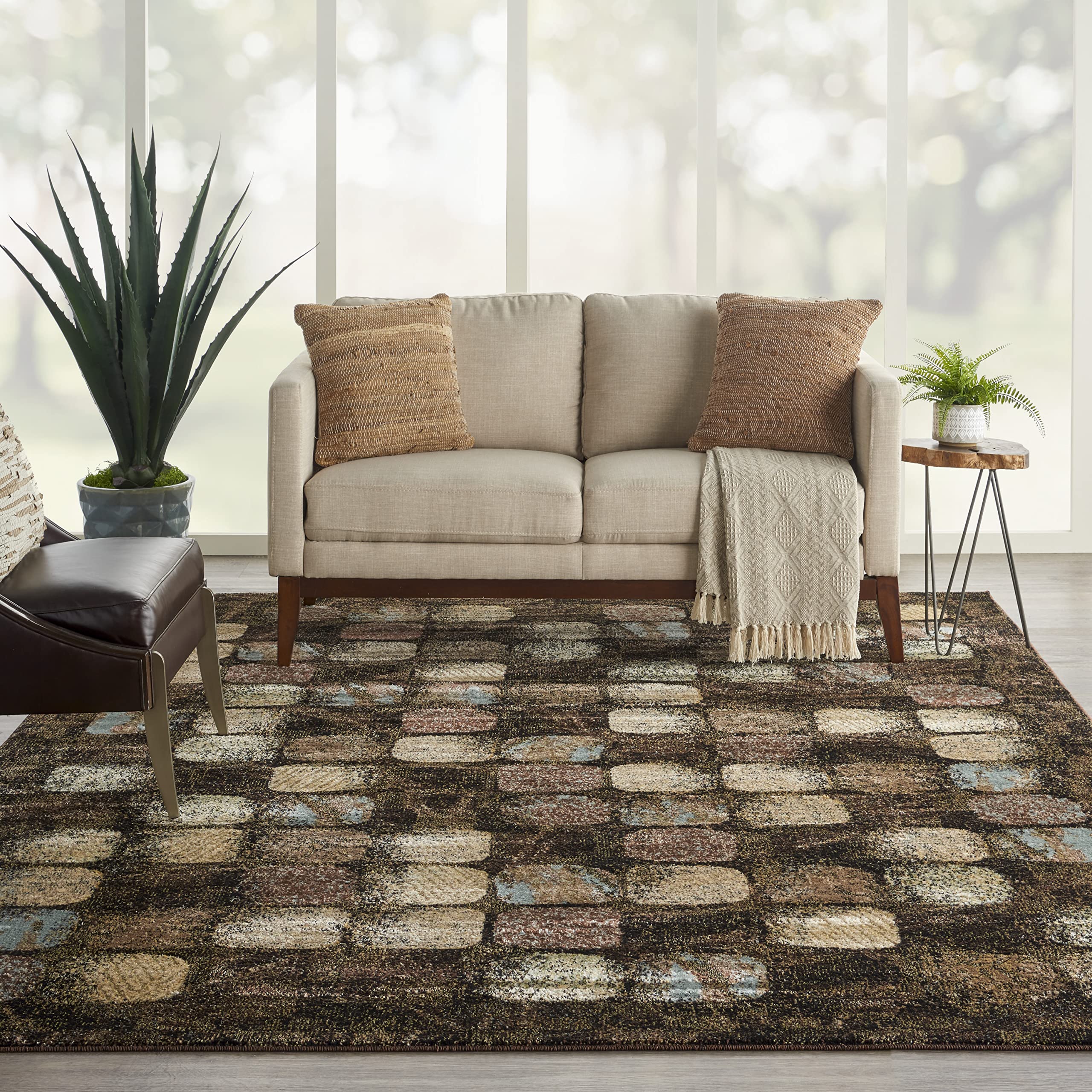 Nourison Modesto Eclectic Charcoal 7'10