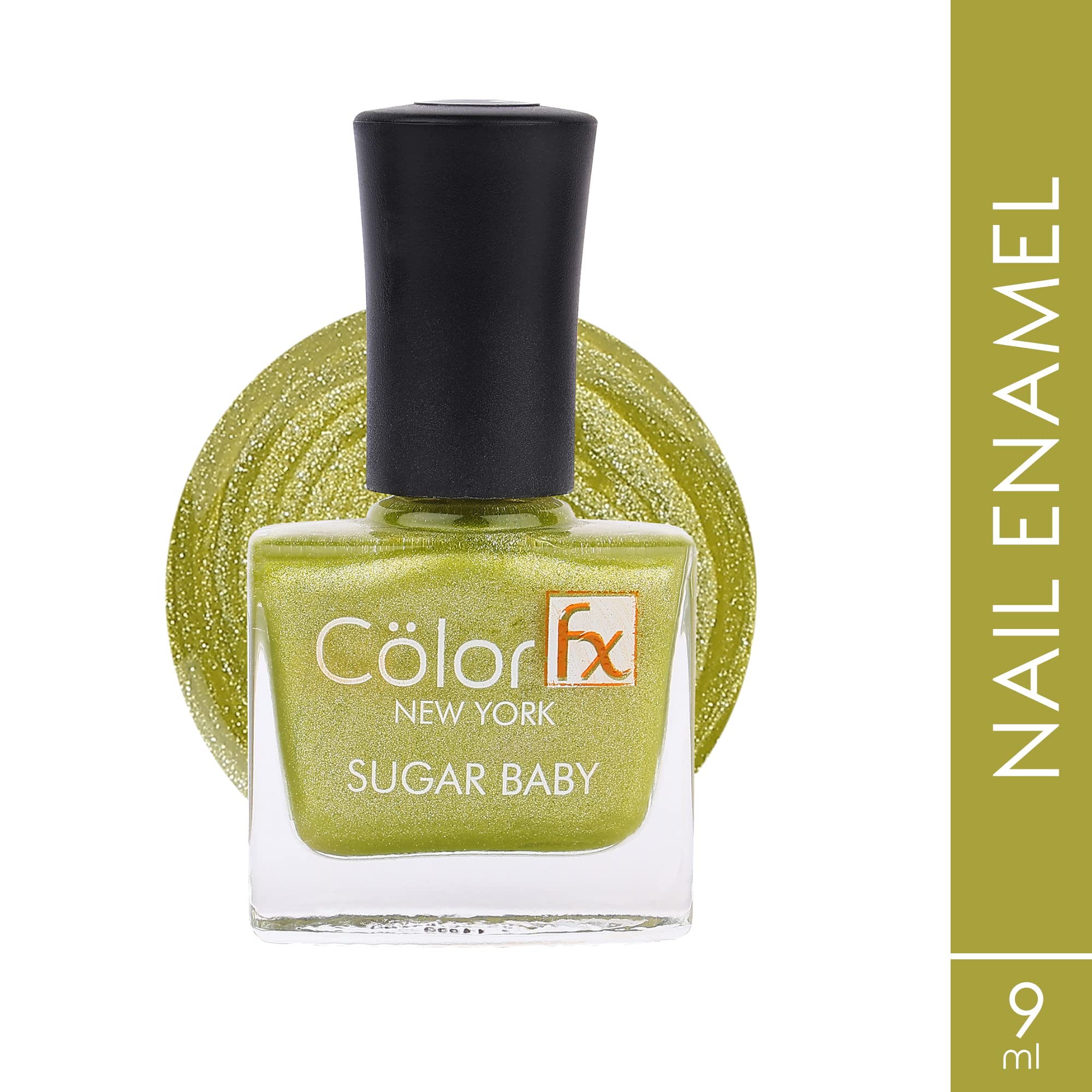 Color Fx New York Sugar Baby Nail Polish - Metallic Shimmery Matte Gel-Like Finish, 21 Toxin-Free Shades, Long-Lasting & Non-Yellowing Formula (9ml) - Perfect for Manicures, Pedicures & Nail Art Designs