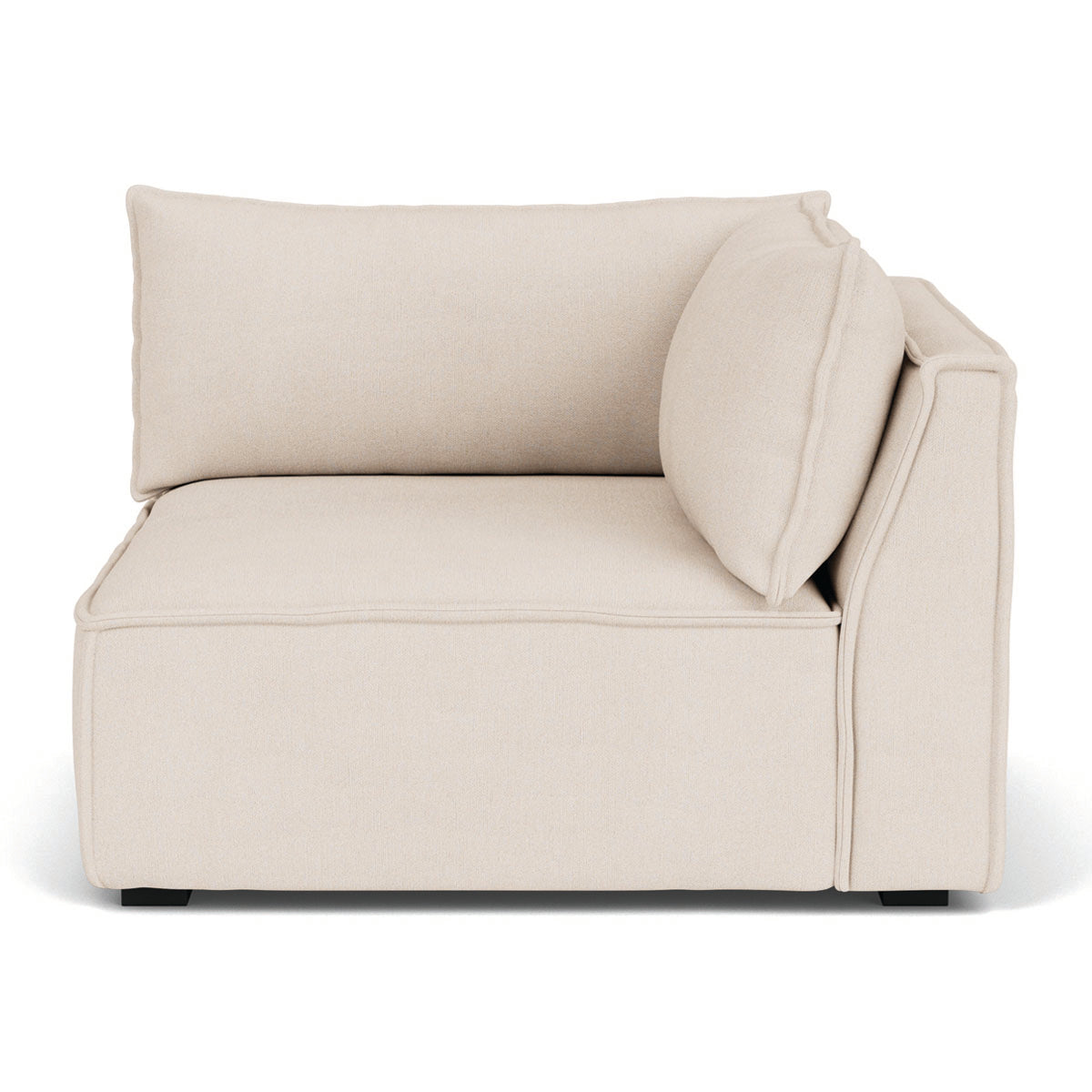 Daphne Fabric 1-Seater Right Corner Modular Sofa - Compact Sectional Couch for Small Spaces, Living Rooms & Apartments