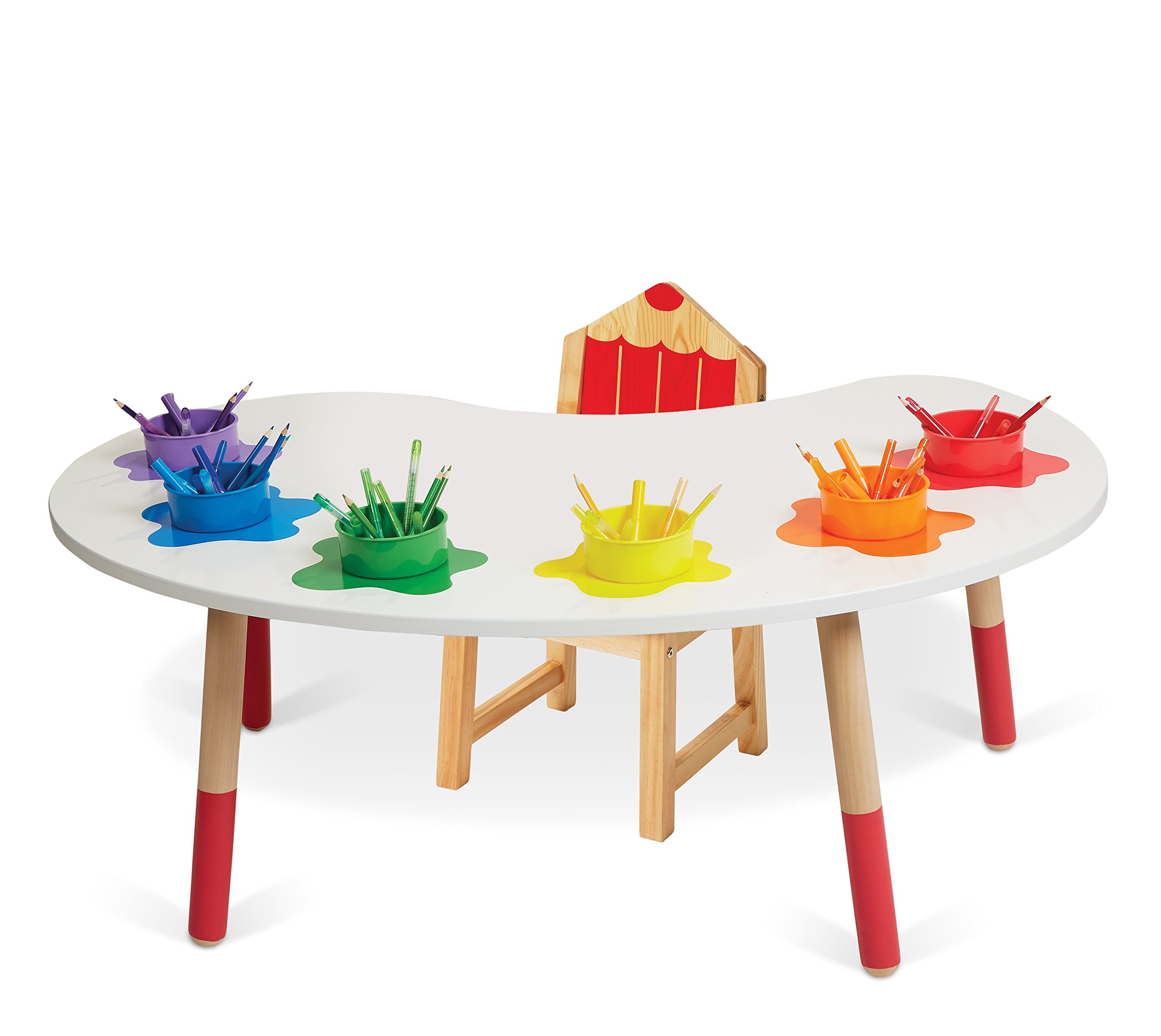 ALEX Toys Artist Studio Color Fun Palette Desk & Chair Set - Kids Art Table with Chair for Painting, Drawing & Creative Play - Perfect for Home, Classroom & Playroom
