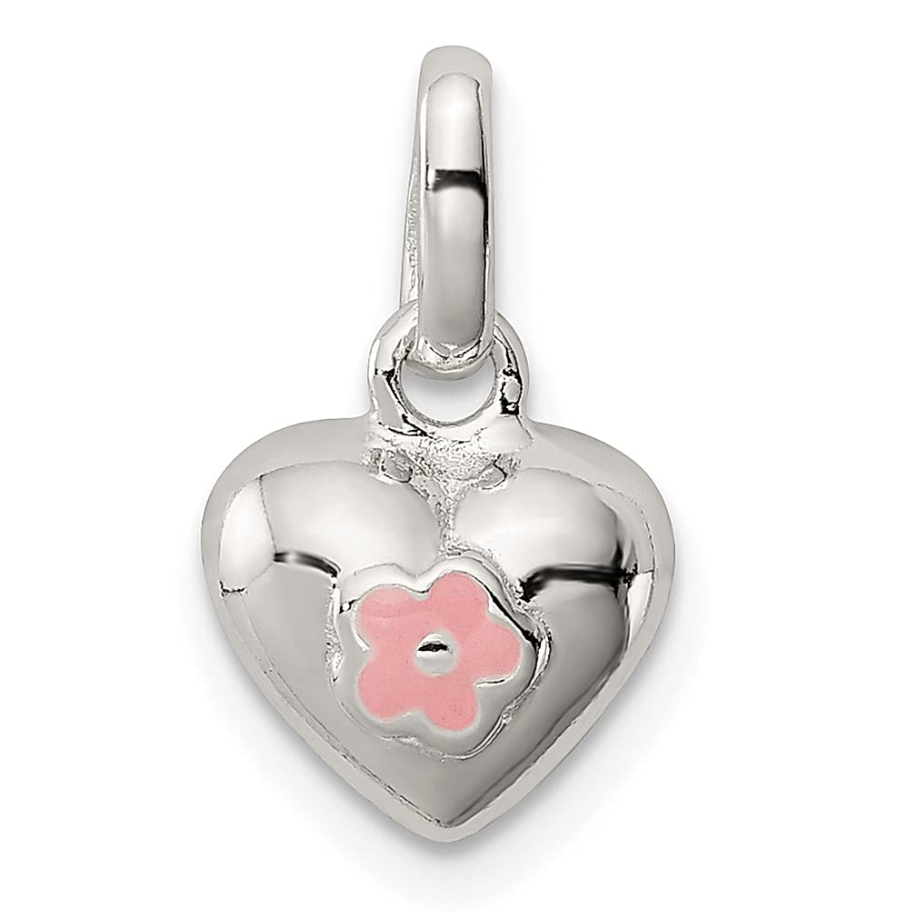 925 Silver Pink Enamel Heart Necklace for Women - Perfect Gift for Her & Gardening Lovers