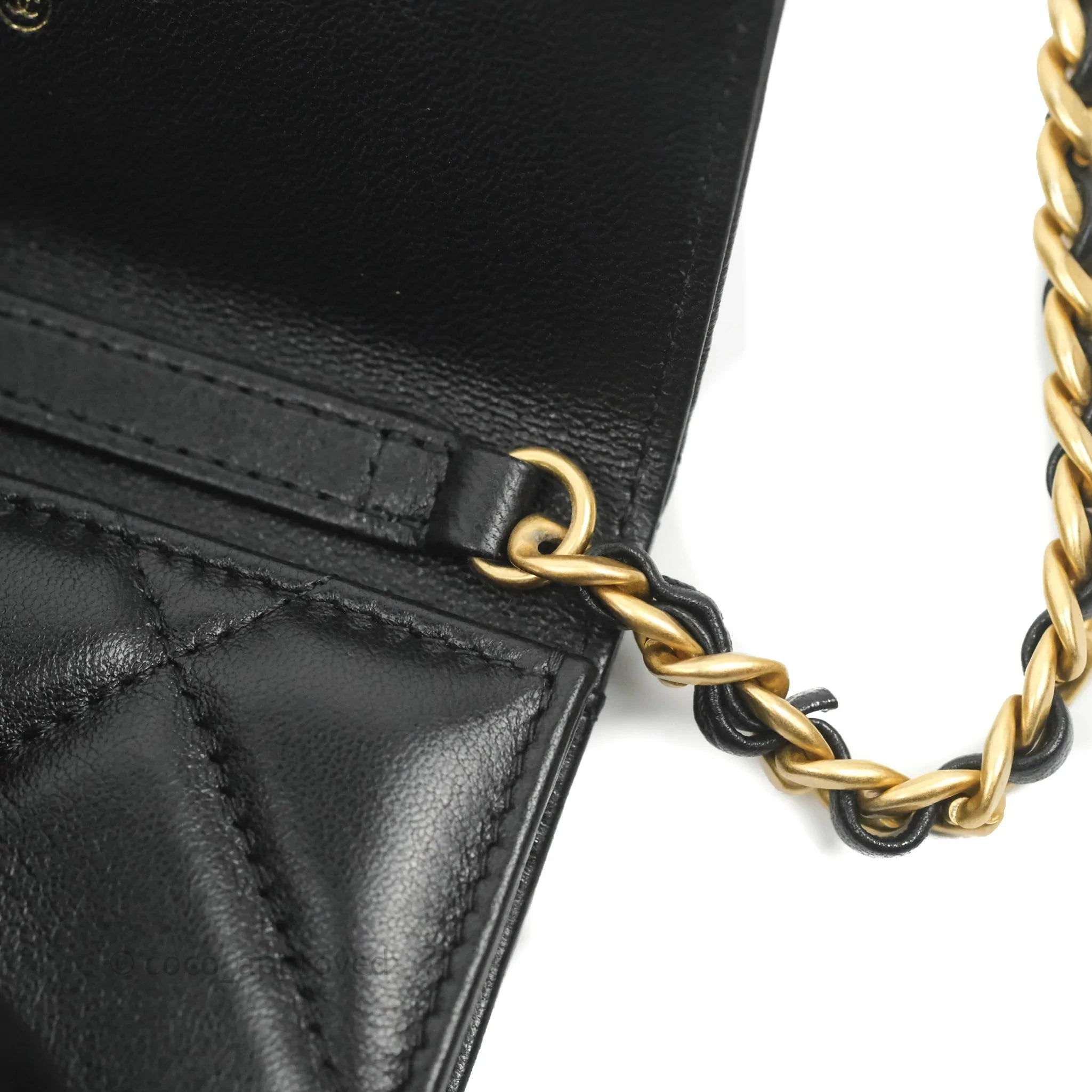 Chanel 19 Card Holder With Chain Black Mixed Hardware - Luxury Wallet for Women - Perfect for Everyday Use, Travel & Special Occasions