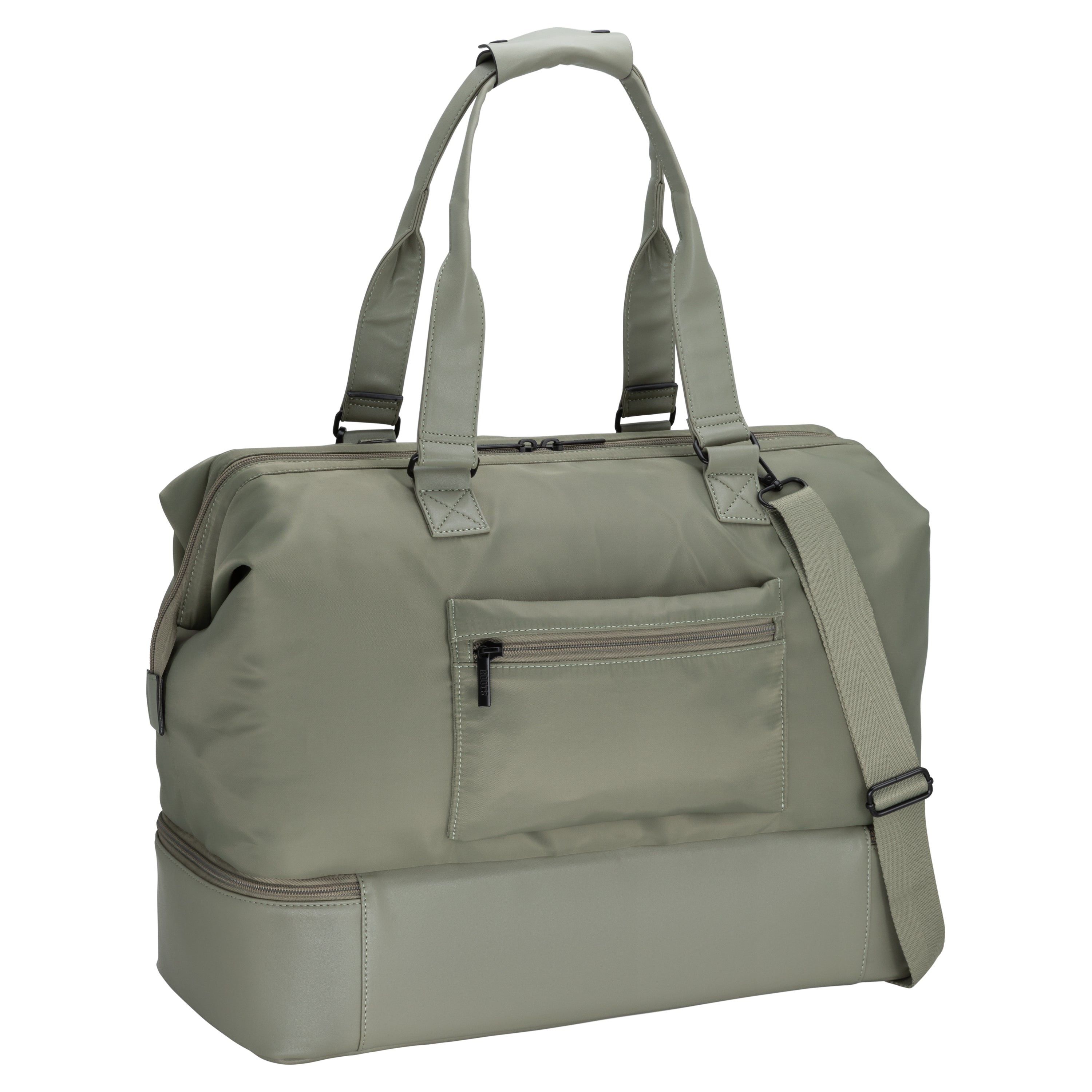 Roots Travel Drop Bottom Weekender Bag - Durable Canvas Carry-On Luggage for Women & Men - Perfect for Weekend Trips, Gym, Work & Overnight Stays